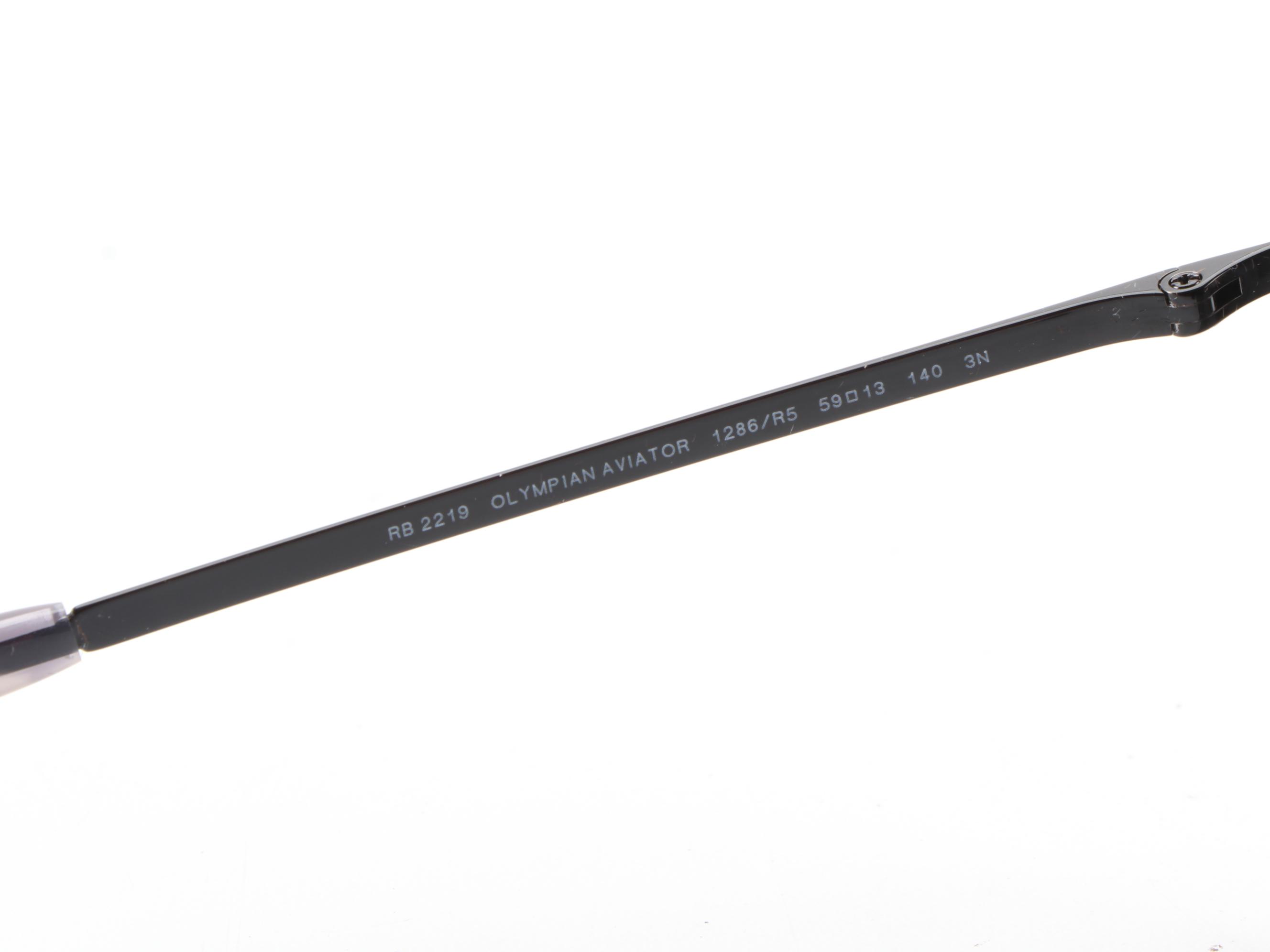 Ray-Ban RB 2219 Olympian Aviator Sunglasses with Case