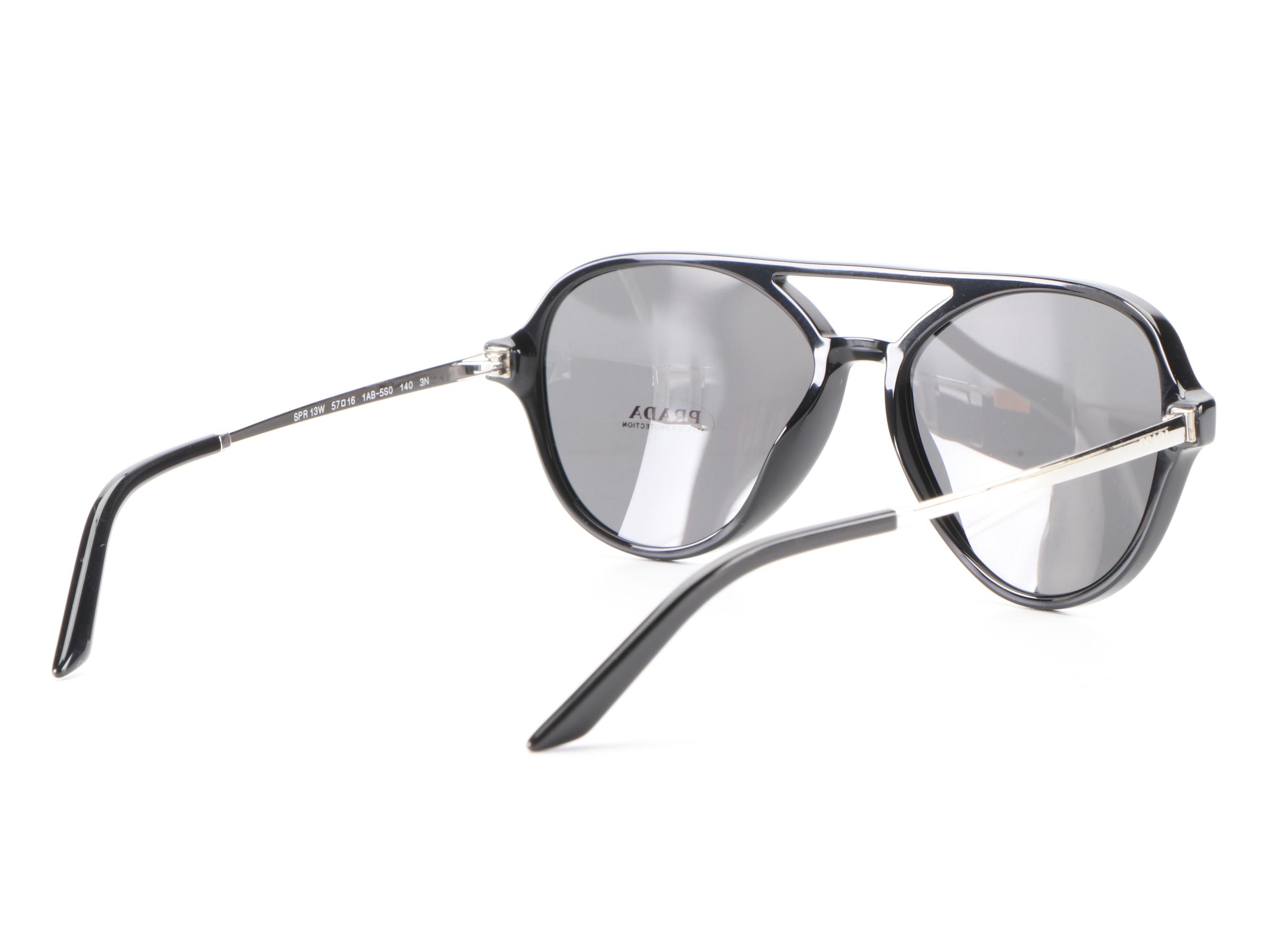 Prada SPR13WS Sunglasses in Black with Case and Box