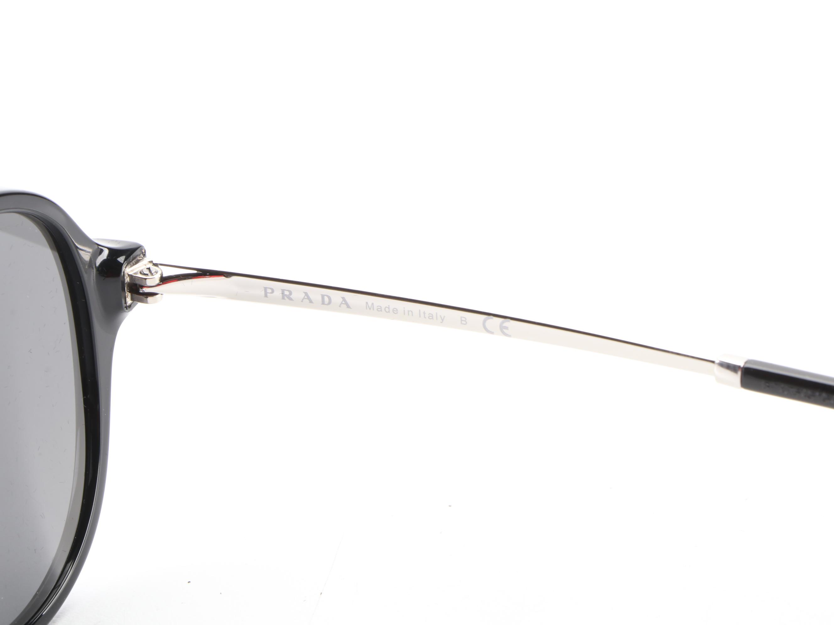 Prada SPR13WS Sunglasses in Black with Case and Box