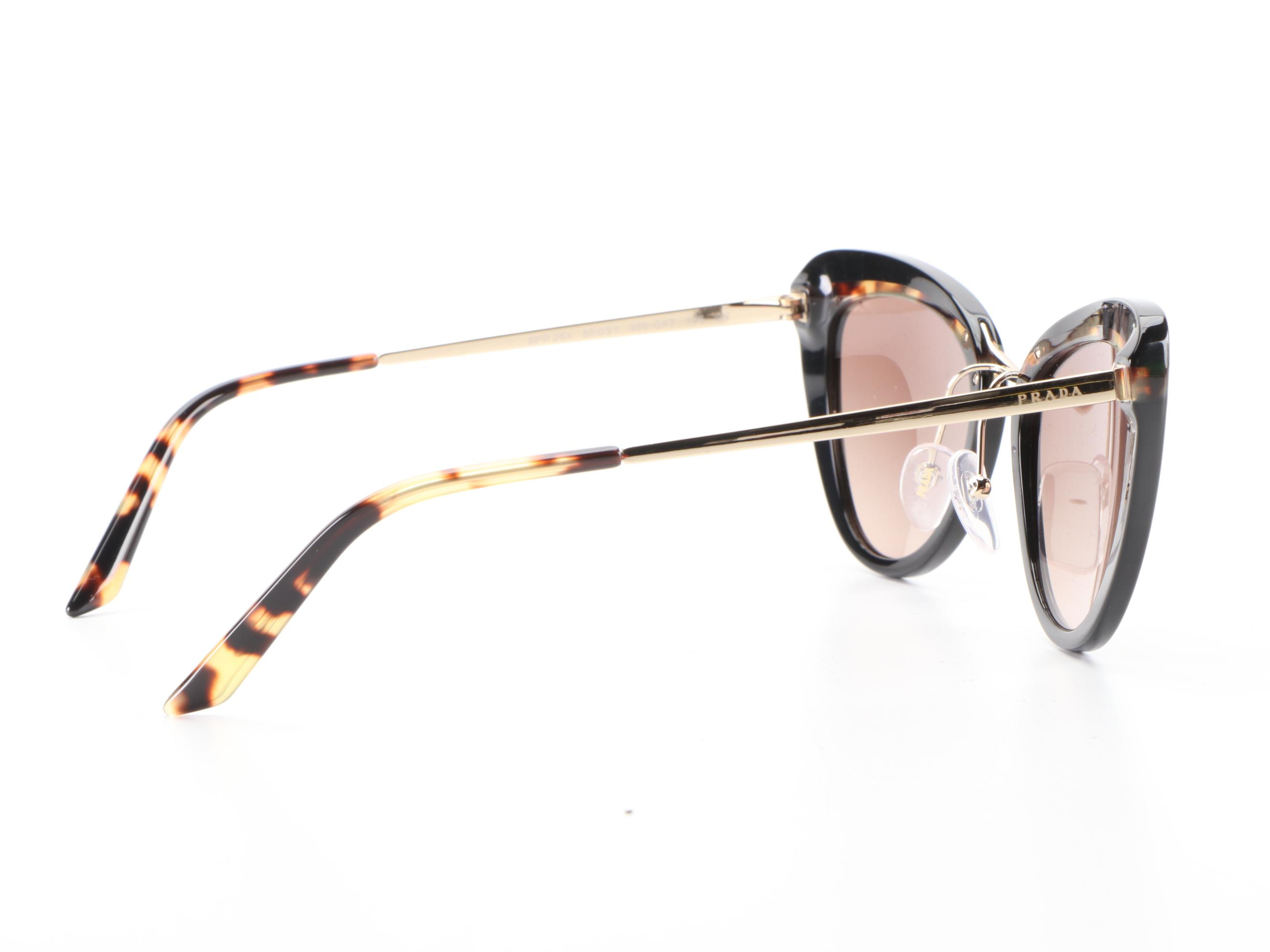 Prada SPR25X Cat Eye Sunglasses with Case and Box