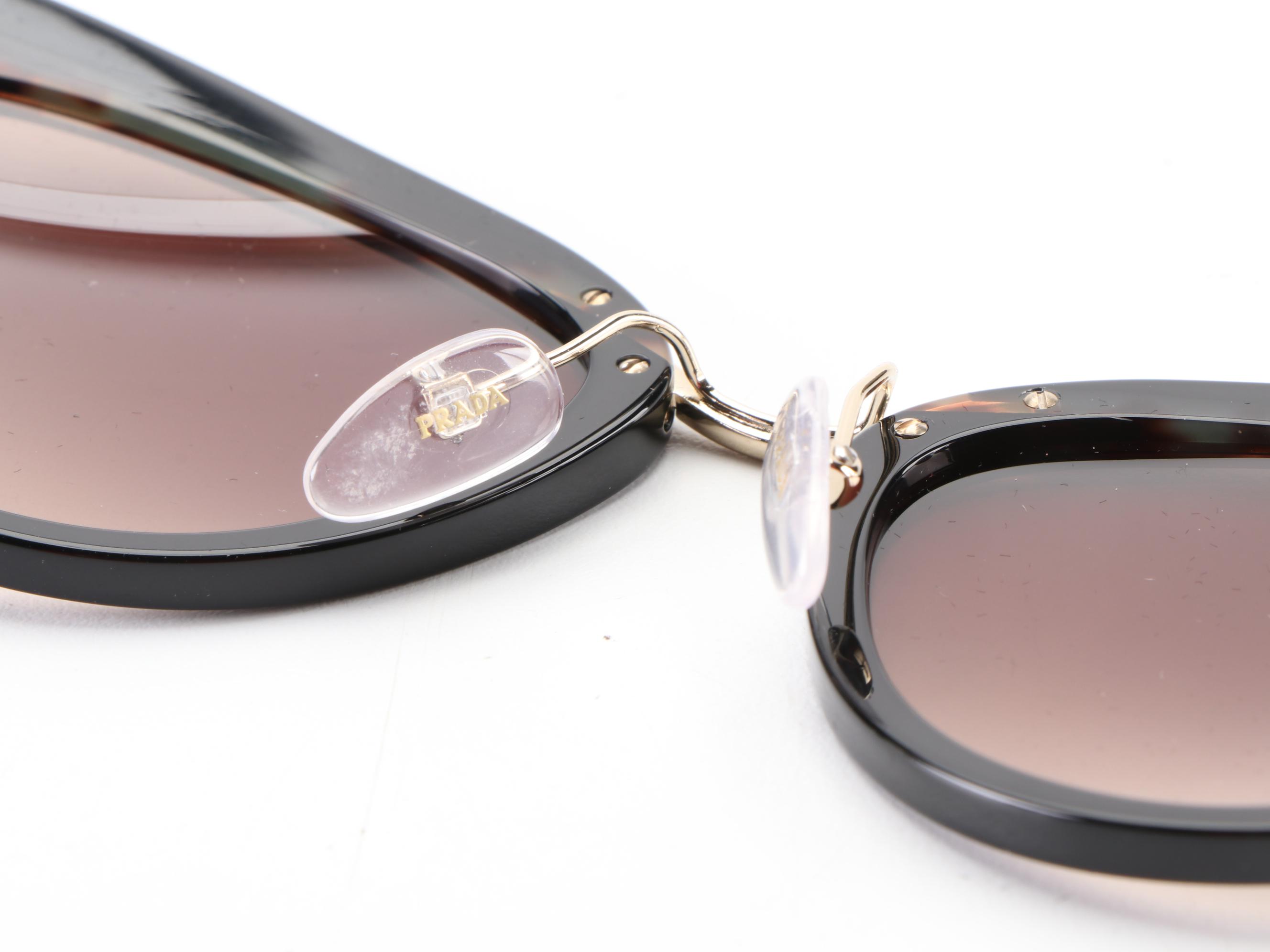 Prada SPR25X Cat Eye Sunglasses with Case and Box