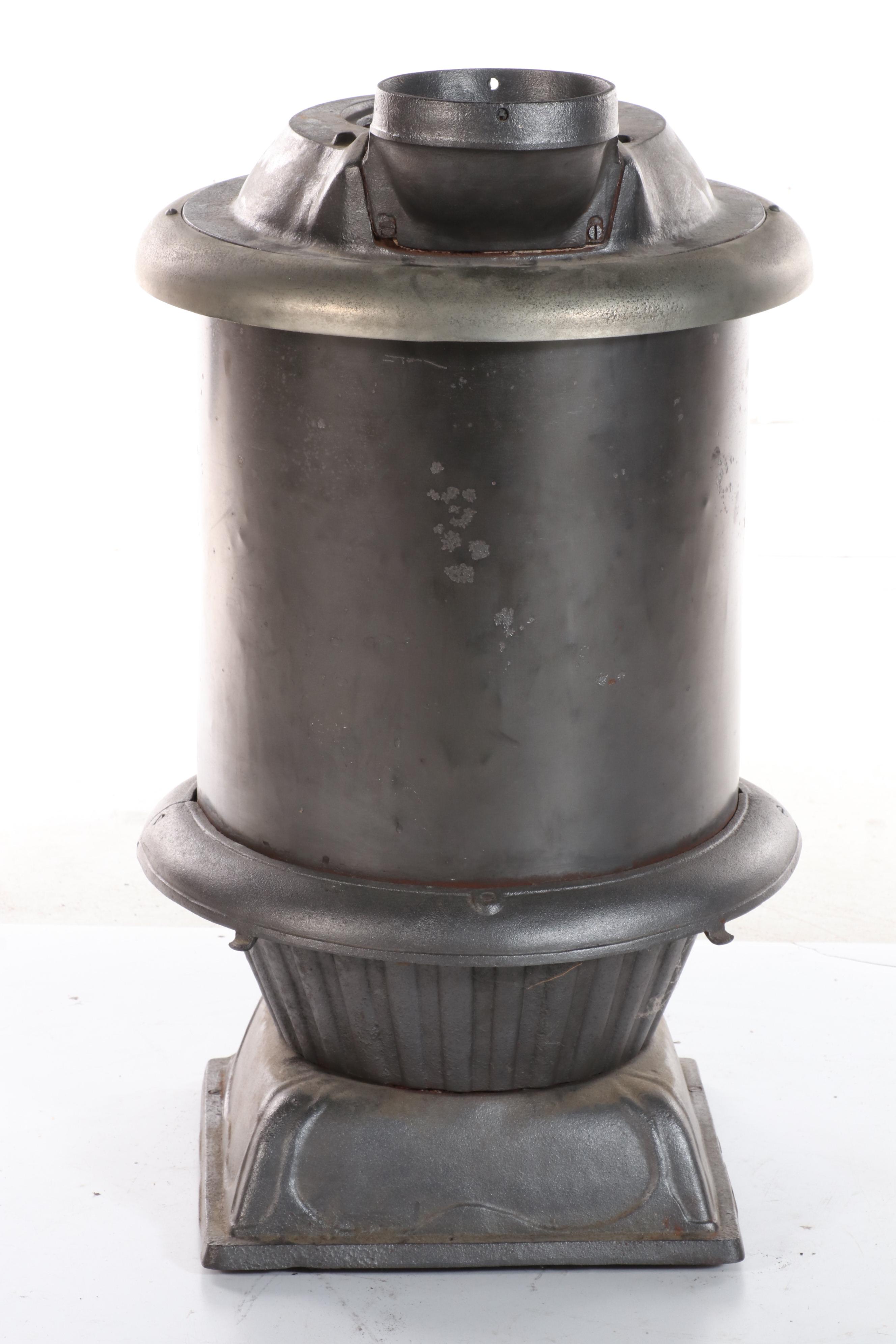 Athens Stove Works No. A17 Round Oak Stove, Late 19th/ Early 20th Century