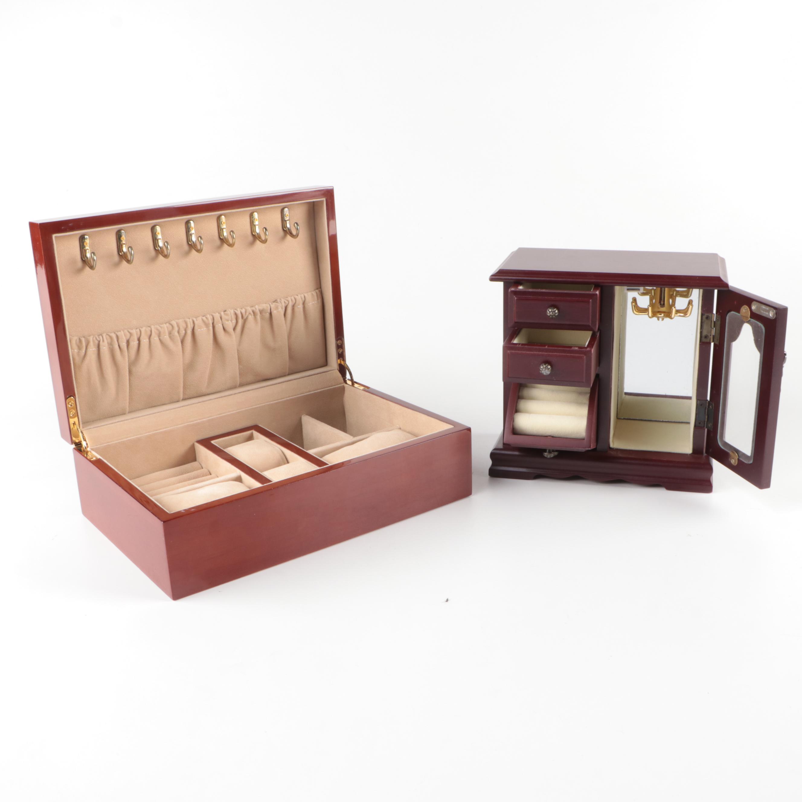 Sheridan Four-Drawer Jewelry Box with Other High-Gloss Wood Jewelry Box