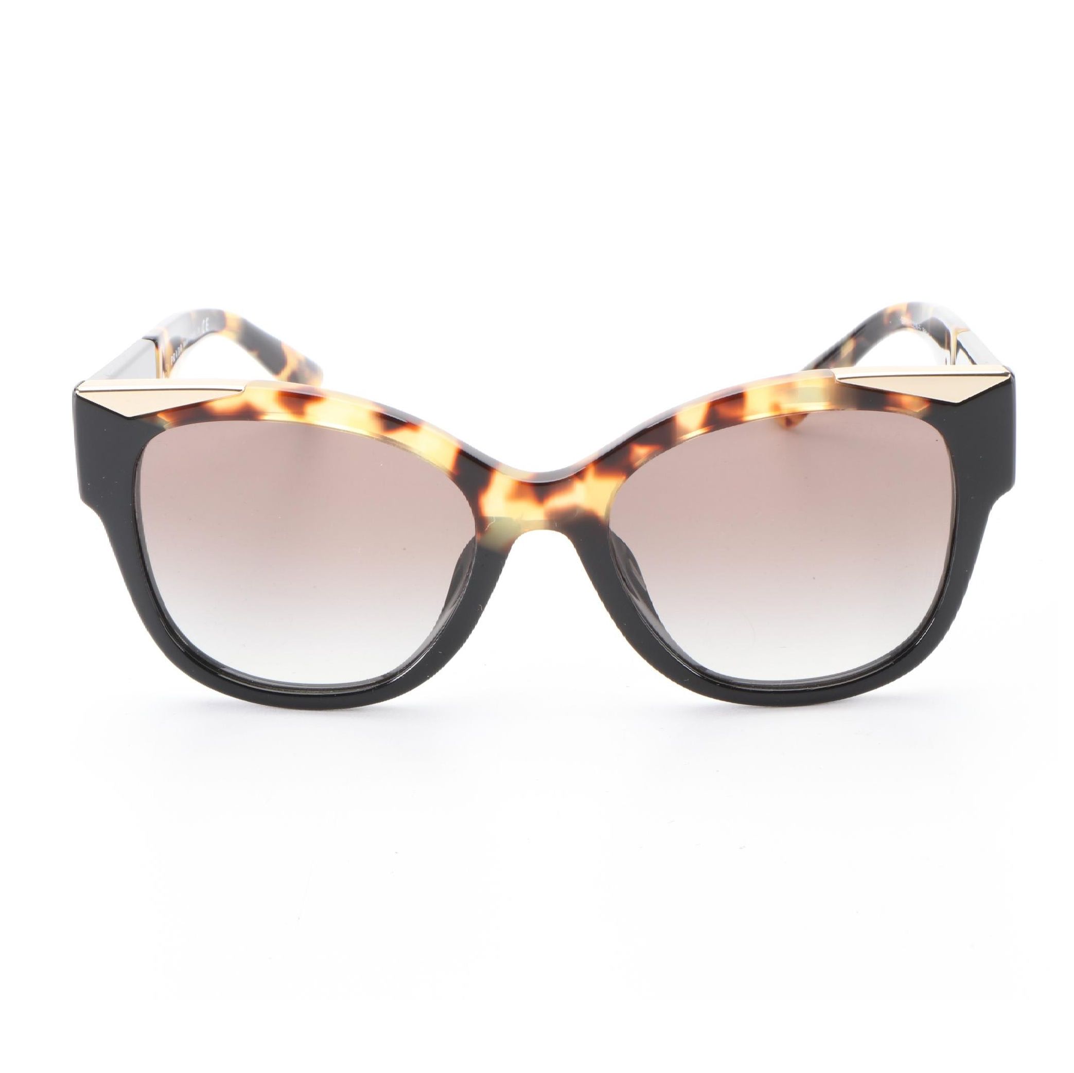 Prada SPR 02W-F Sunglasses in Havana/Black with Case and Box