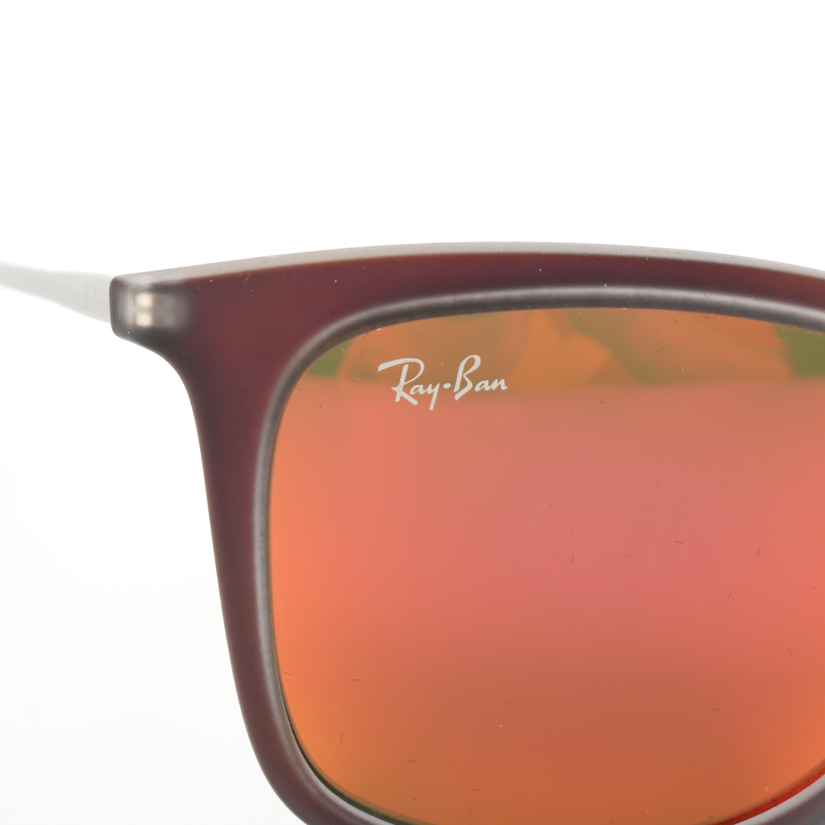 Ray-Ban Highstreet Collection RB4221 Sunglasses with Mirror Lenses and Case