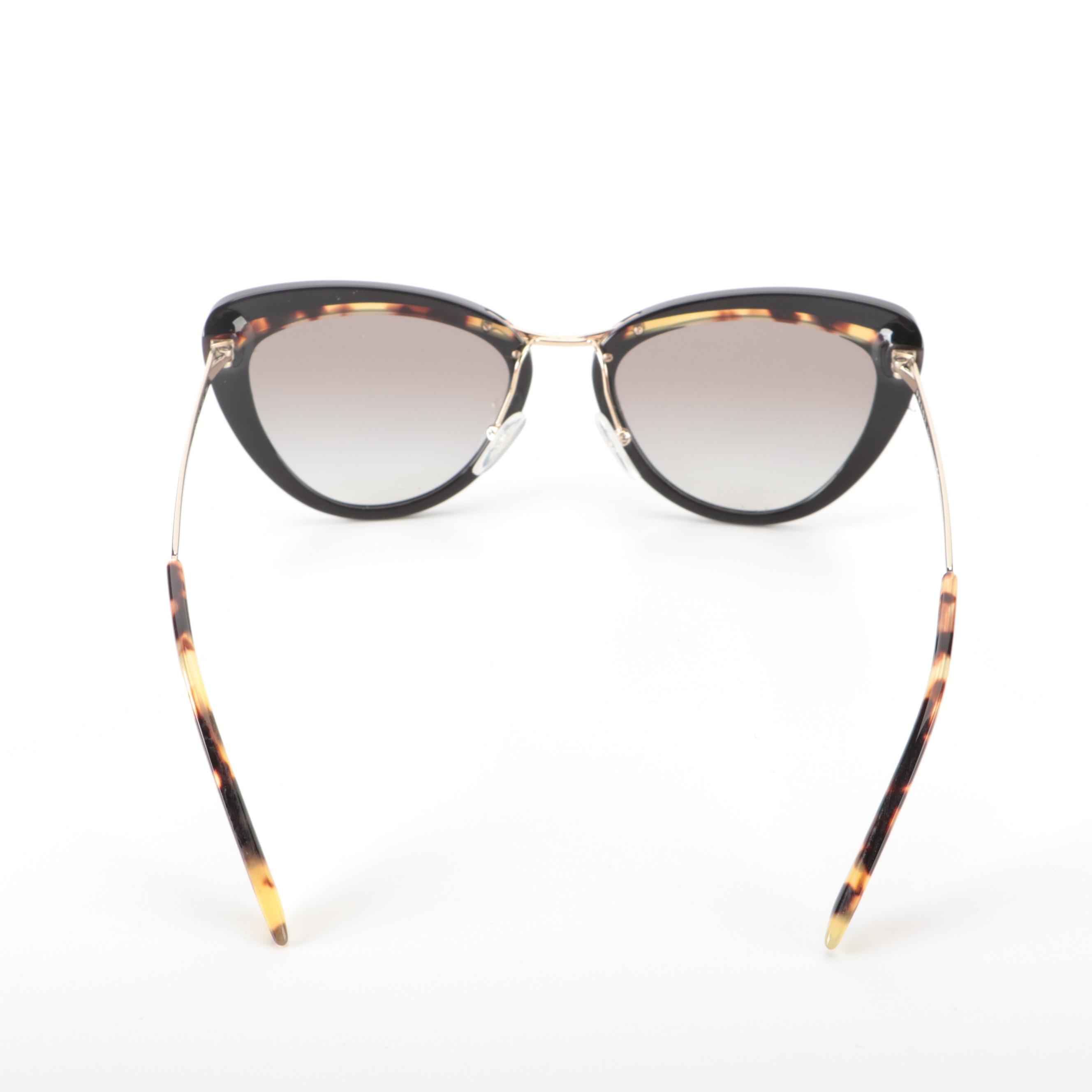 Prada SPR25X Modified Cat Eye Sunglasses with Case