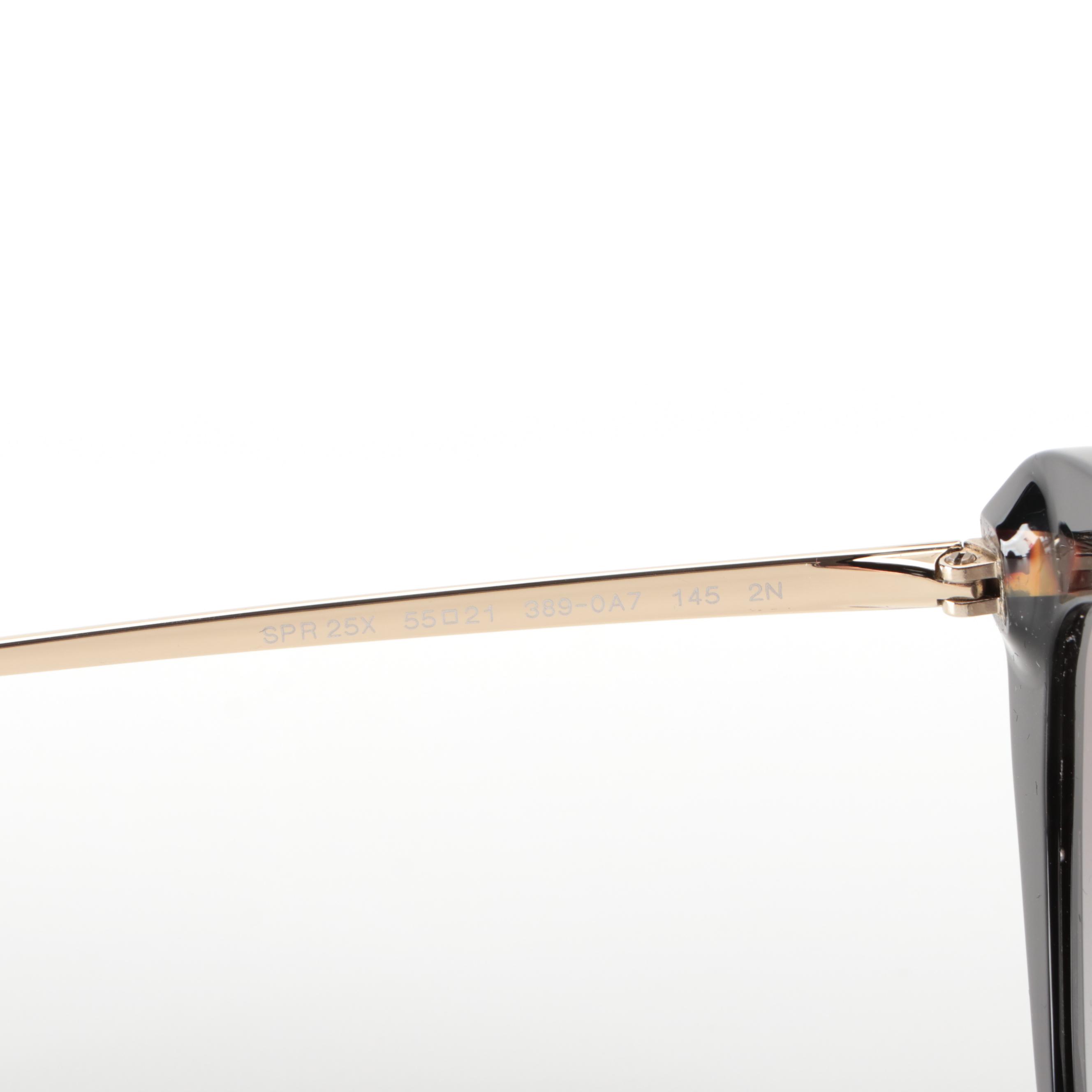 Prada SPR25X Modified Cat Eye Sunglasses with Case