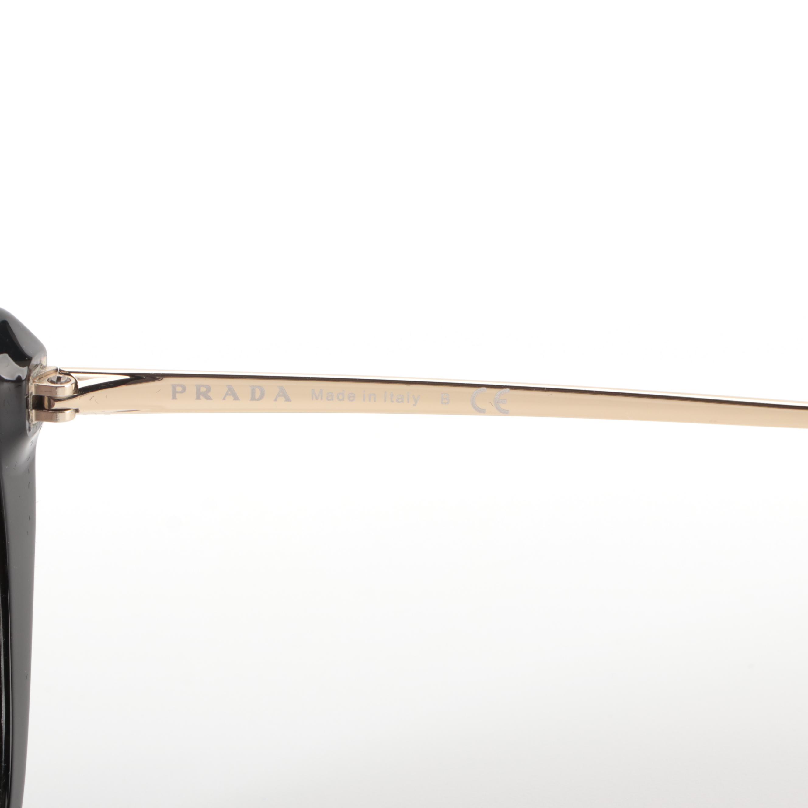 Prada SPR25X Modified Cat Eye Sunglasses with Case