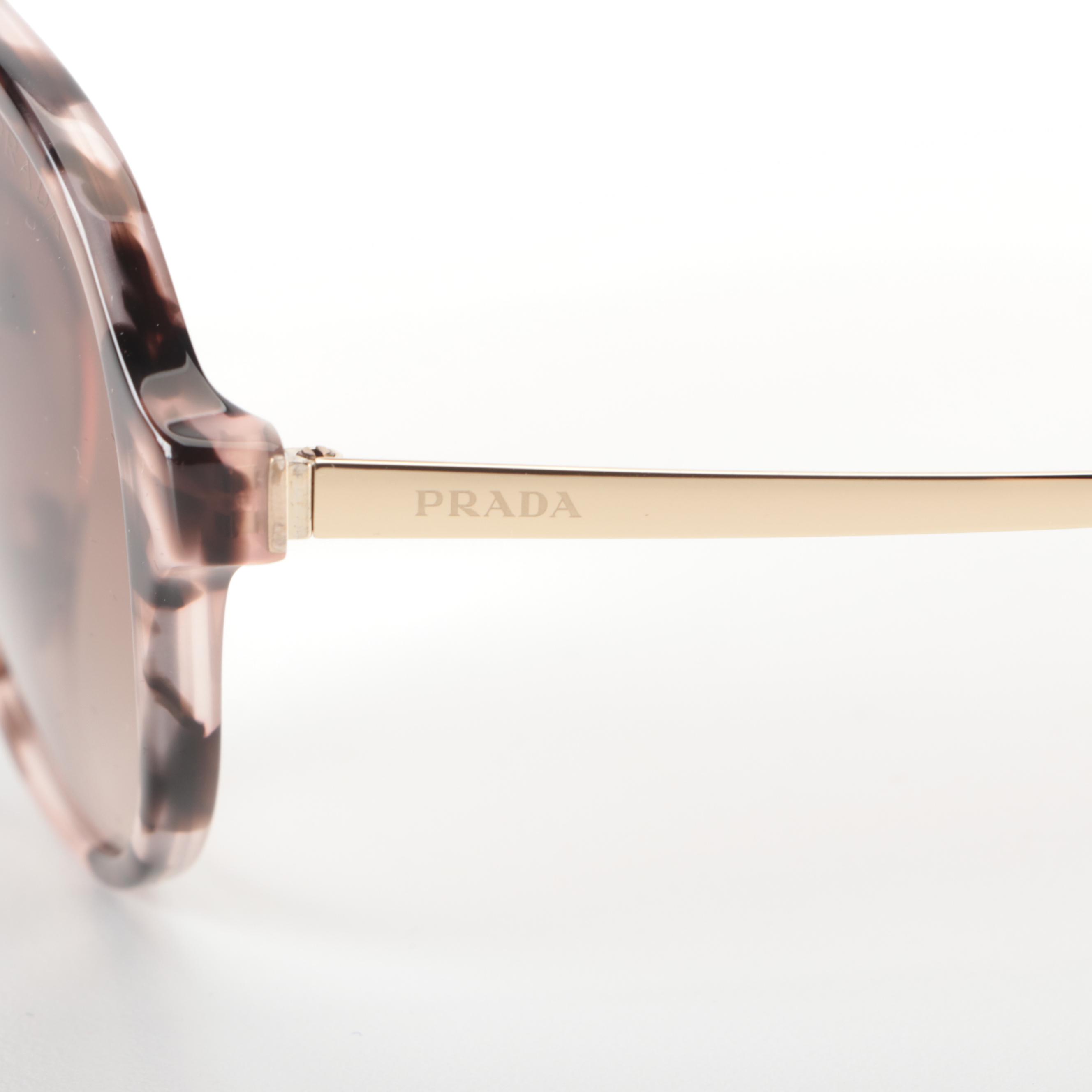 Prada SPR13WSF Orchid Tortoise Avio Sunglasses with Case