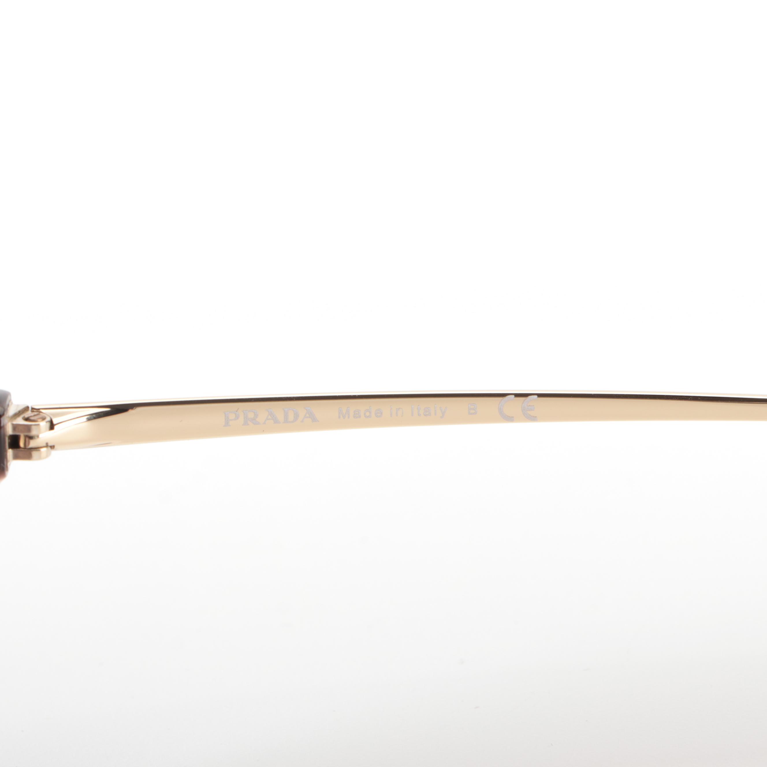 Prada SPR13WSF Orchid Tortoise Avio Sunglasses with Case