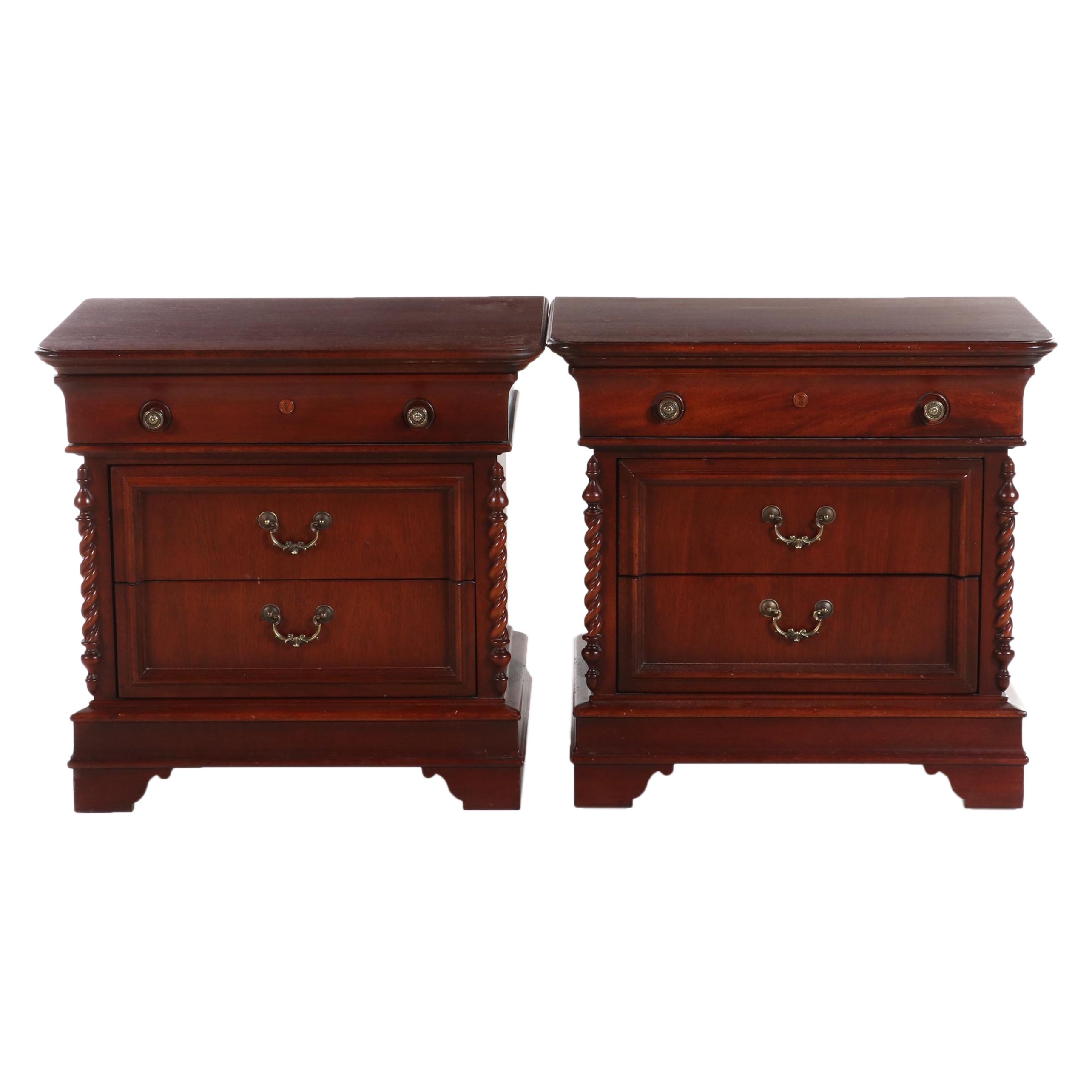 Pair of Lexington "Vestiges" Cherry Nightstands, Late 20th Century