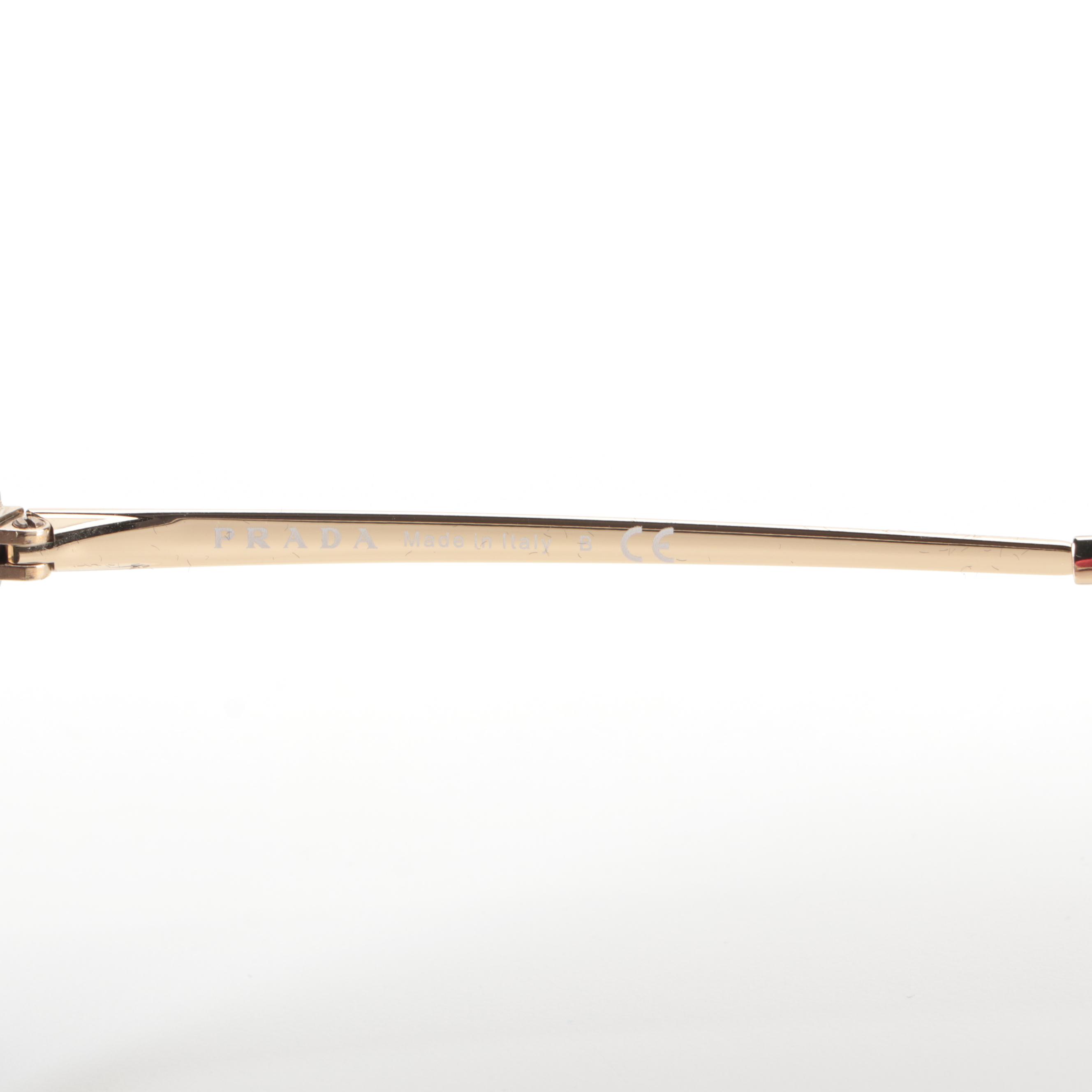 Prada SPR13WS Black Avio Sunglasses with Case