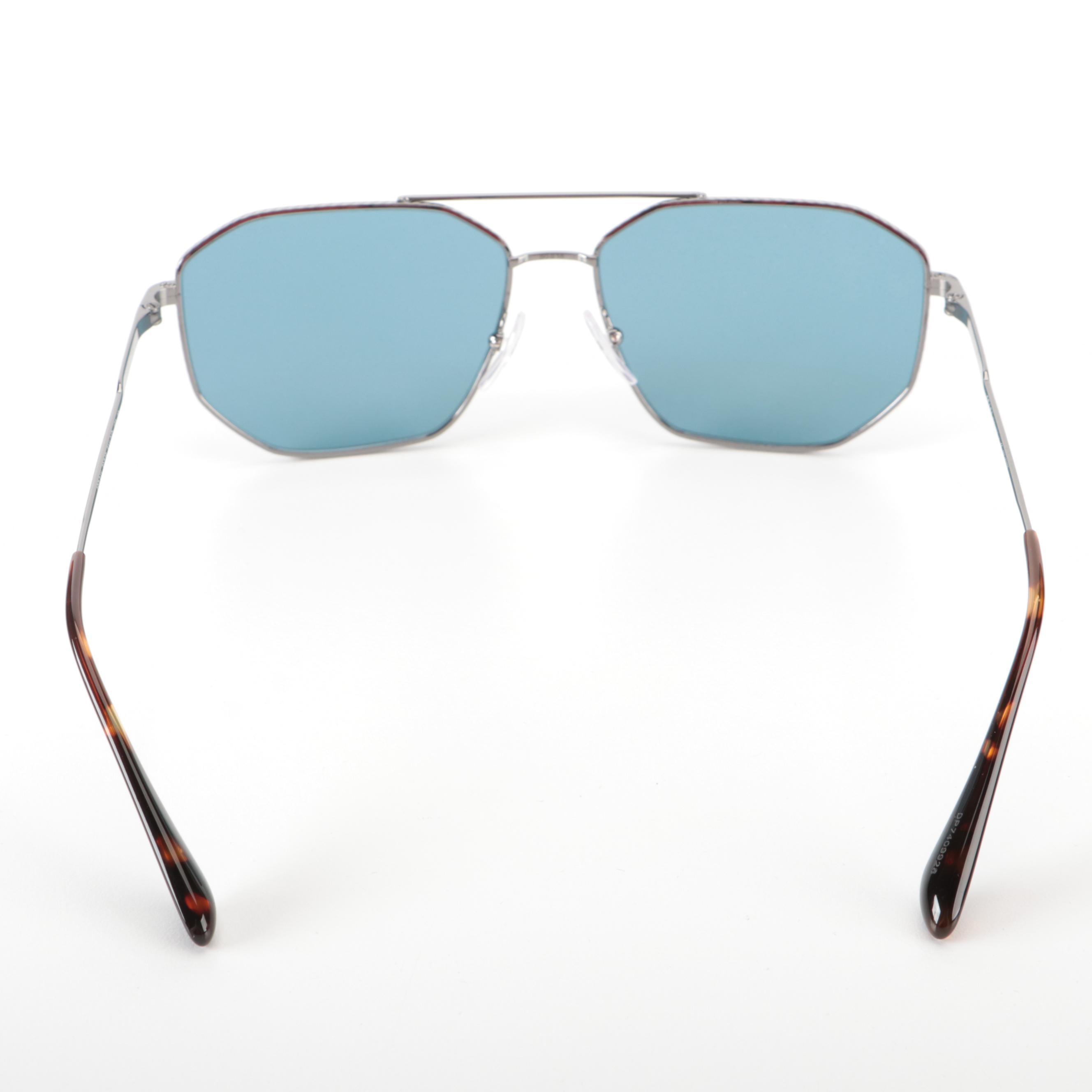 Prada SPR64X Geometric Polarized Sunglasses with Case