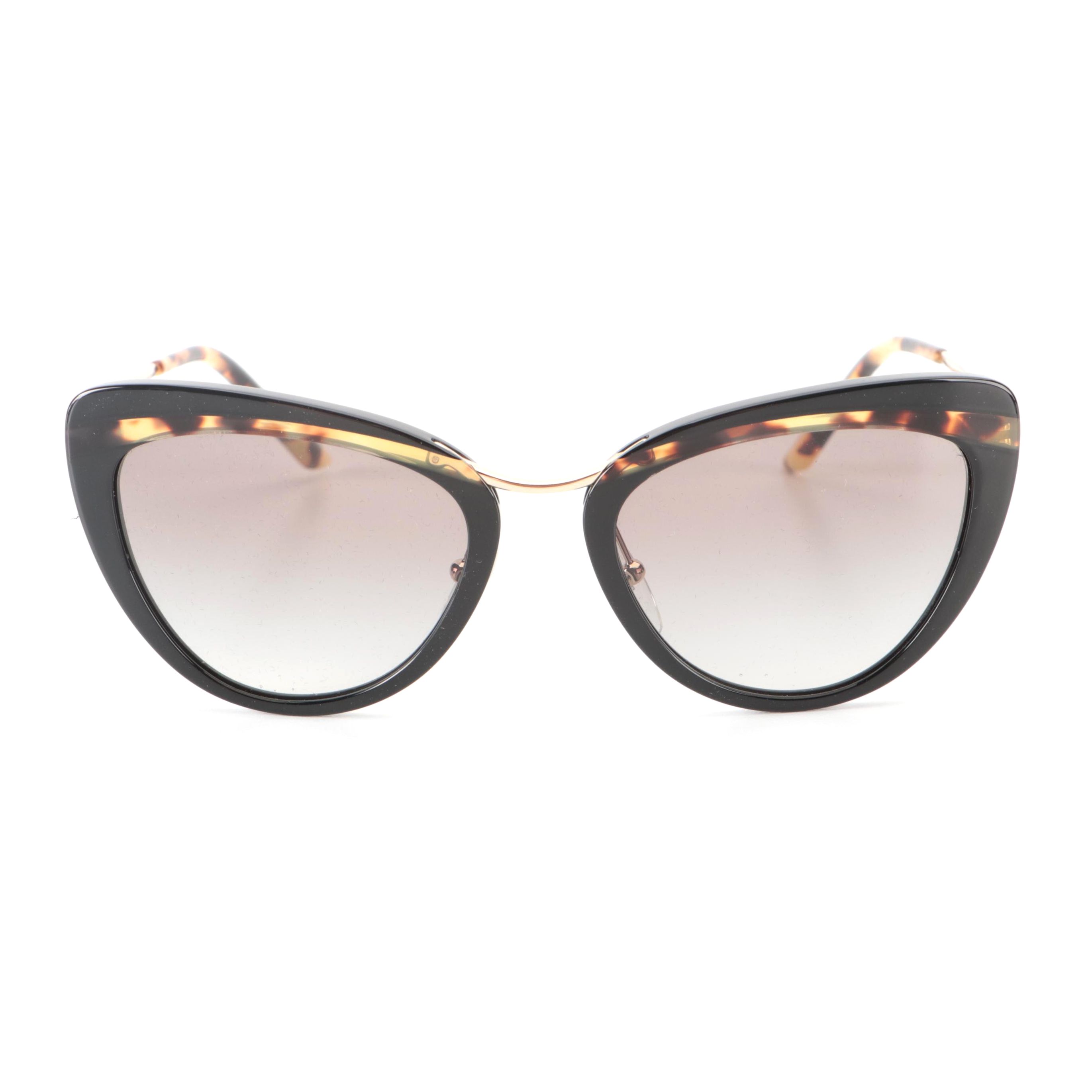 Prada SPR25X Modified Cat Eye Sunglasses with Case