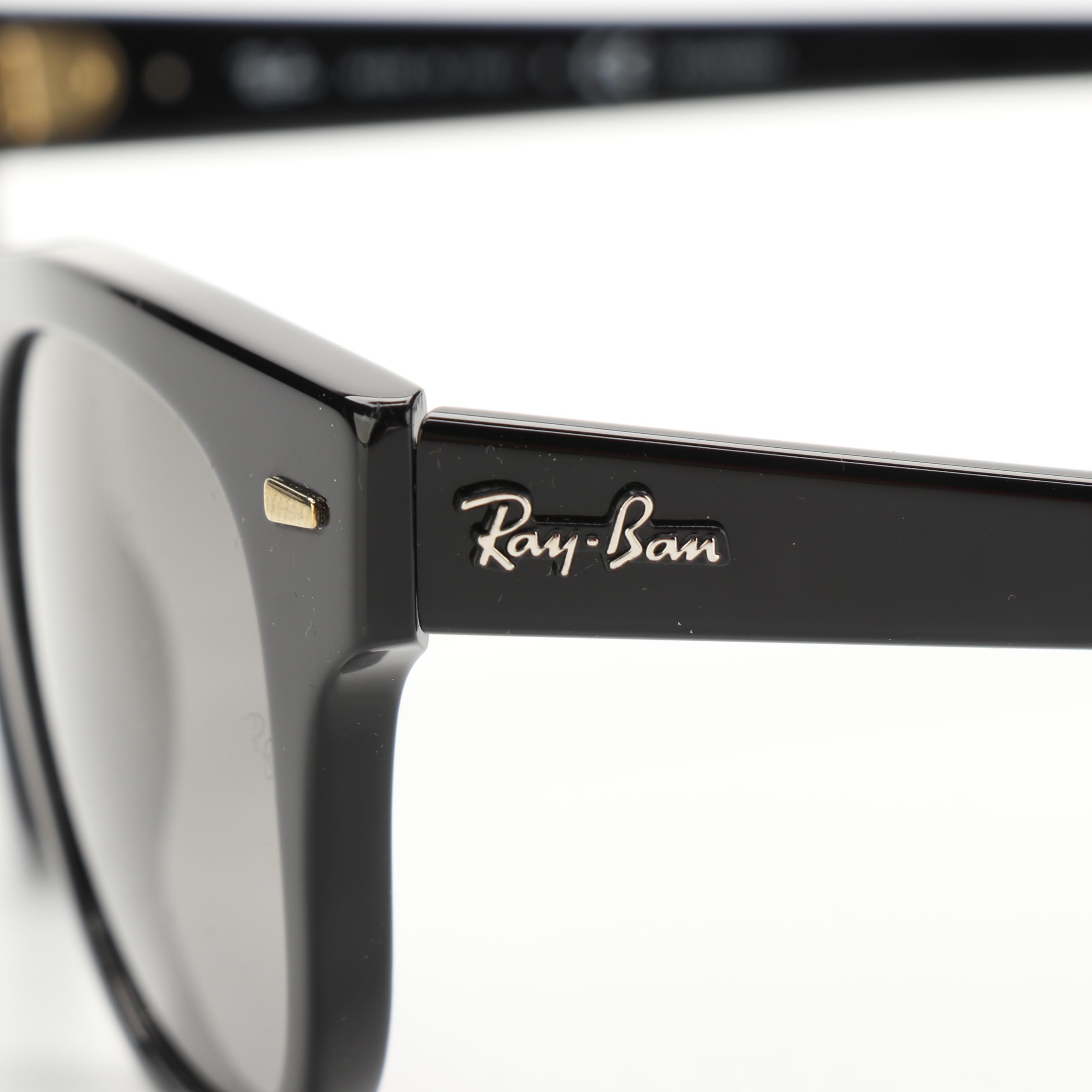 Ray-Ban RB2168 Meteor Polarized Glossy Black Sunglasses with Case and Box