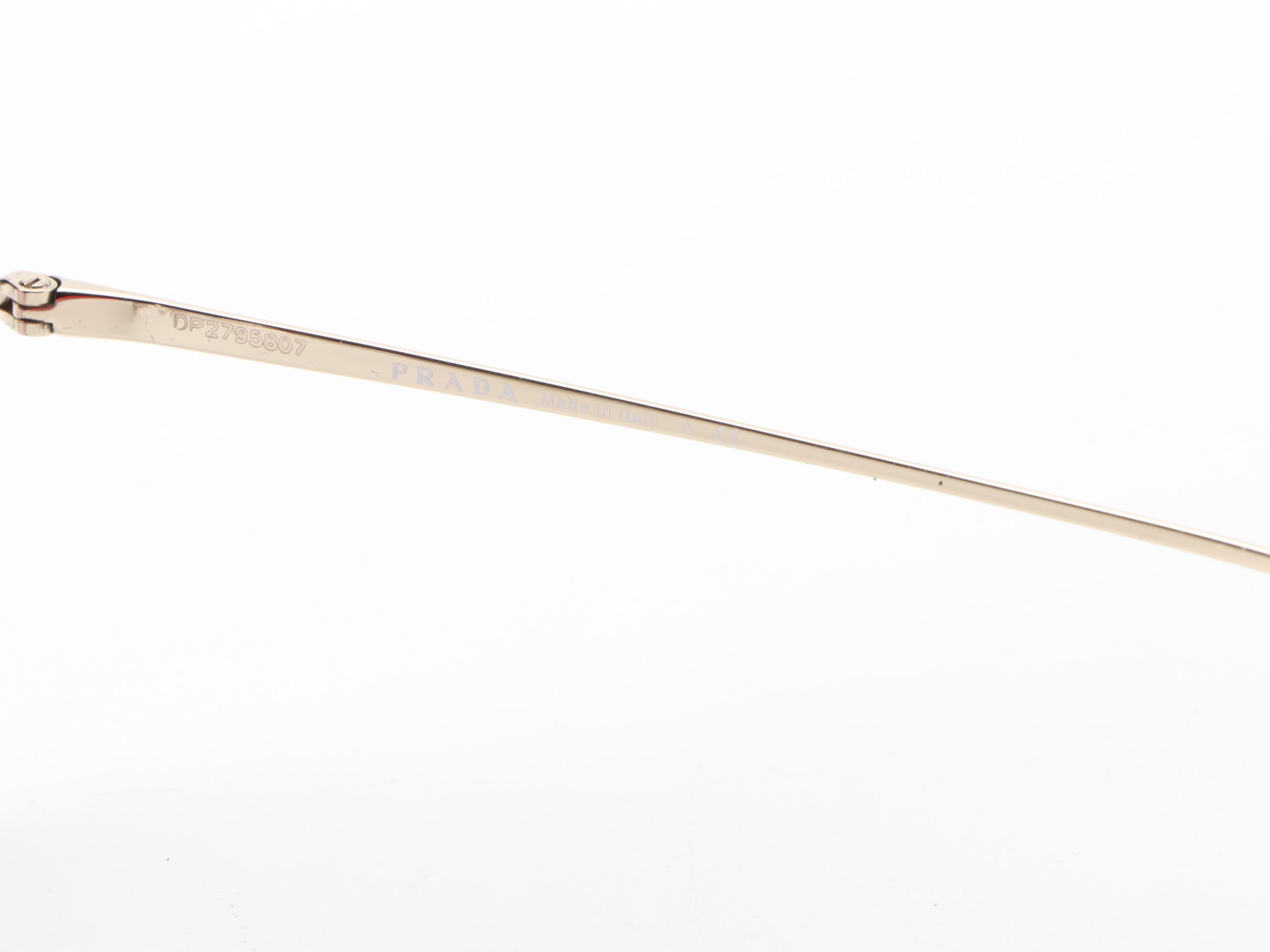 Prada SPR51U Geometric Sunglasses with Case and Box