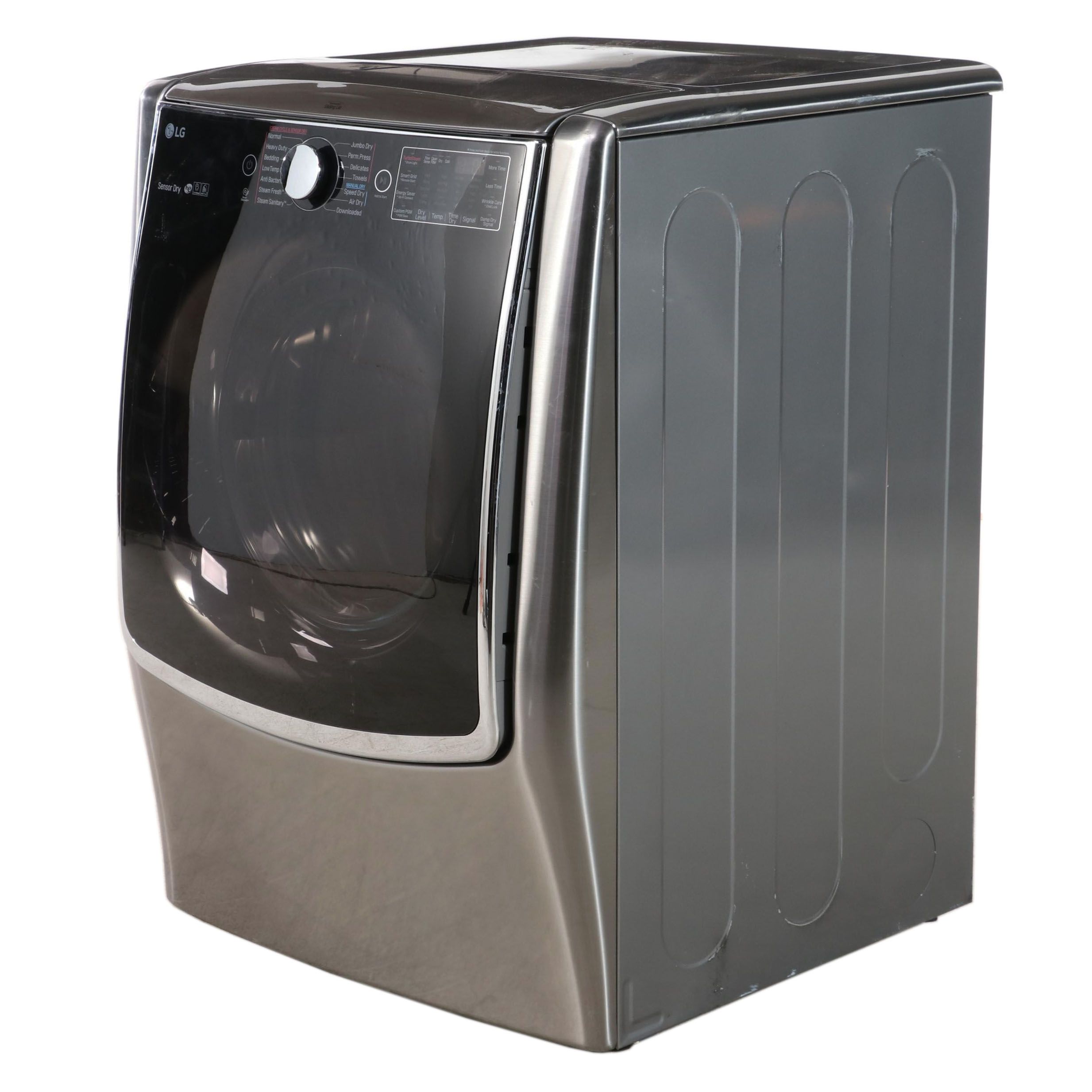 LG 9.0 Cu. Ft. Graphite Steel Smart WiFi Electric Dryer With Sensor Dry, Steam