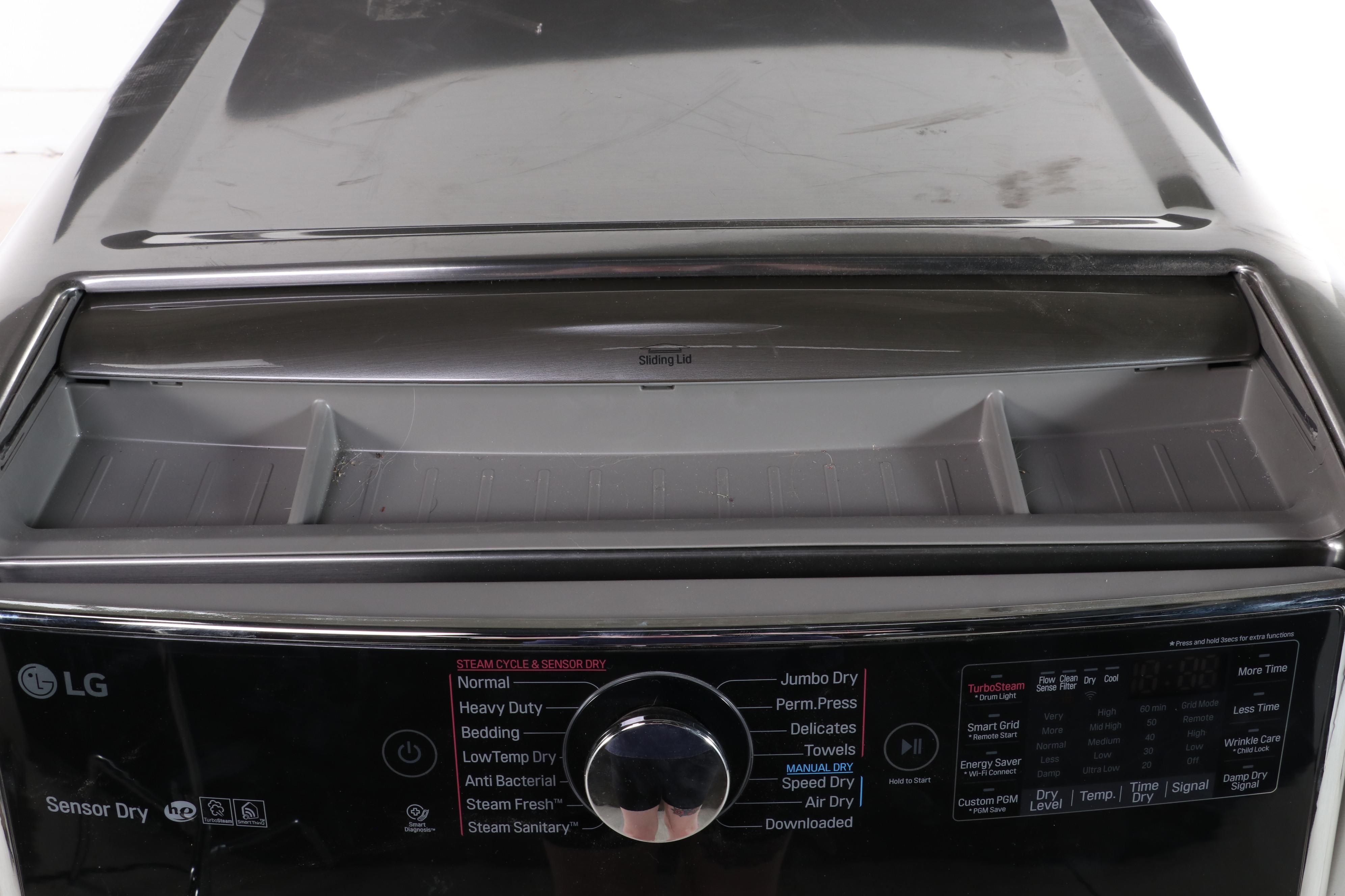 LG 9.0 Cu. Ft. Graphite Steel Smart WiFi Electric Dryer With Sensor Dry, Steam