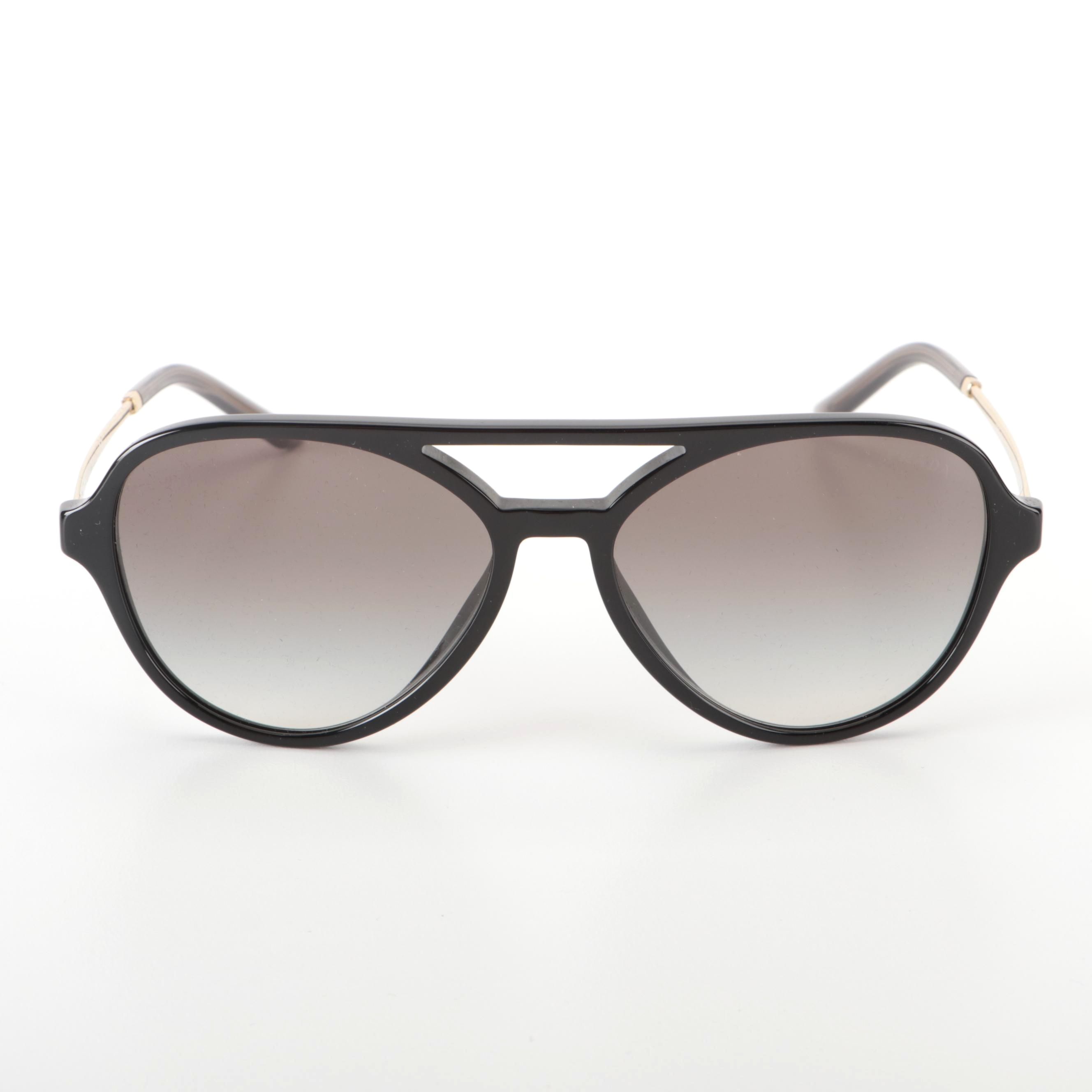 Prada SPR13WS Black Avio Sunglasses with Case