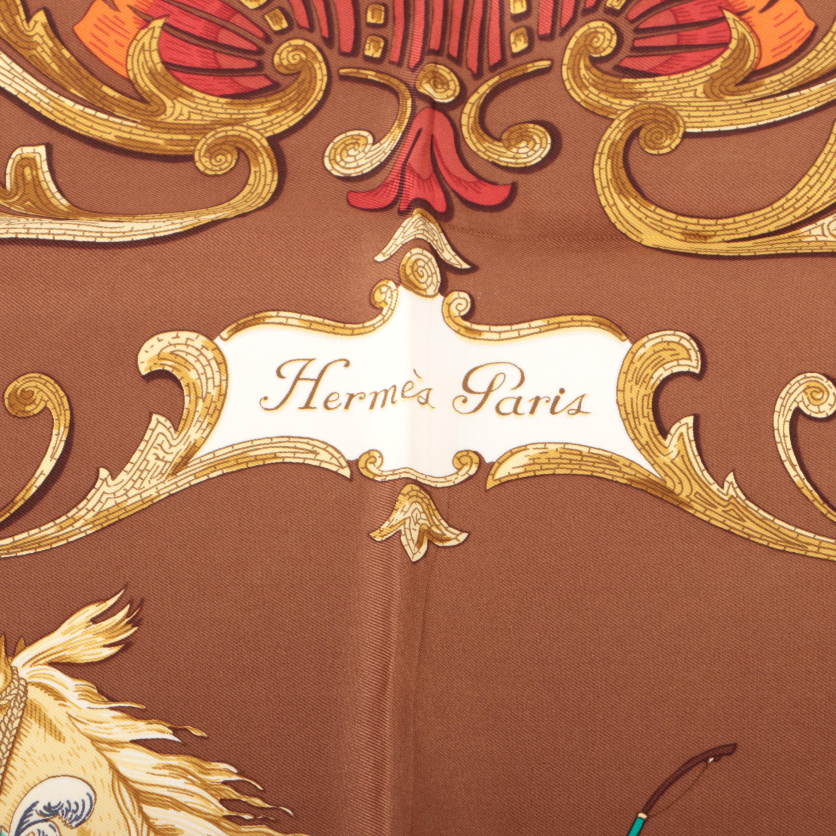 Hermès "Cheval Turc'" Silk Twill Scarf