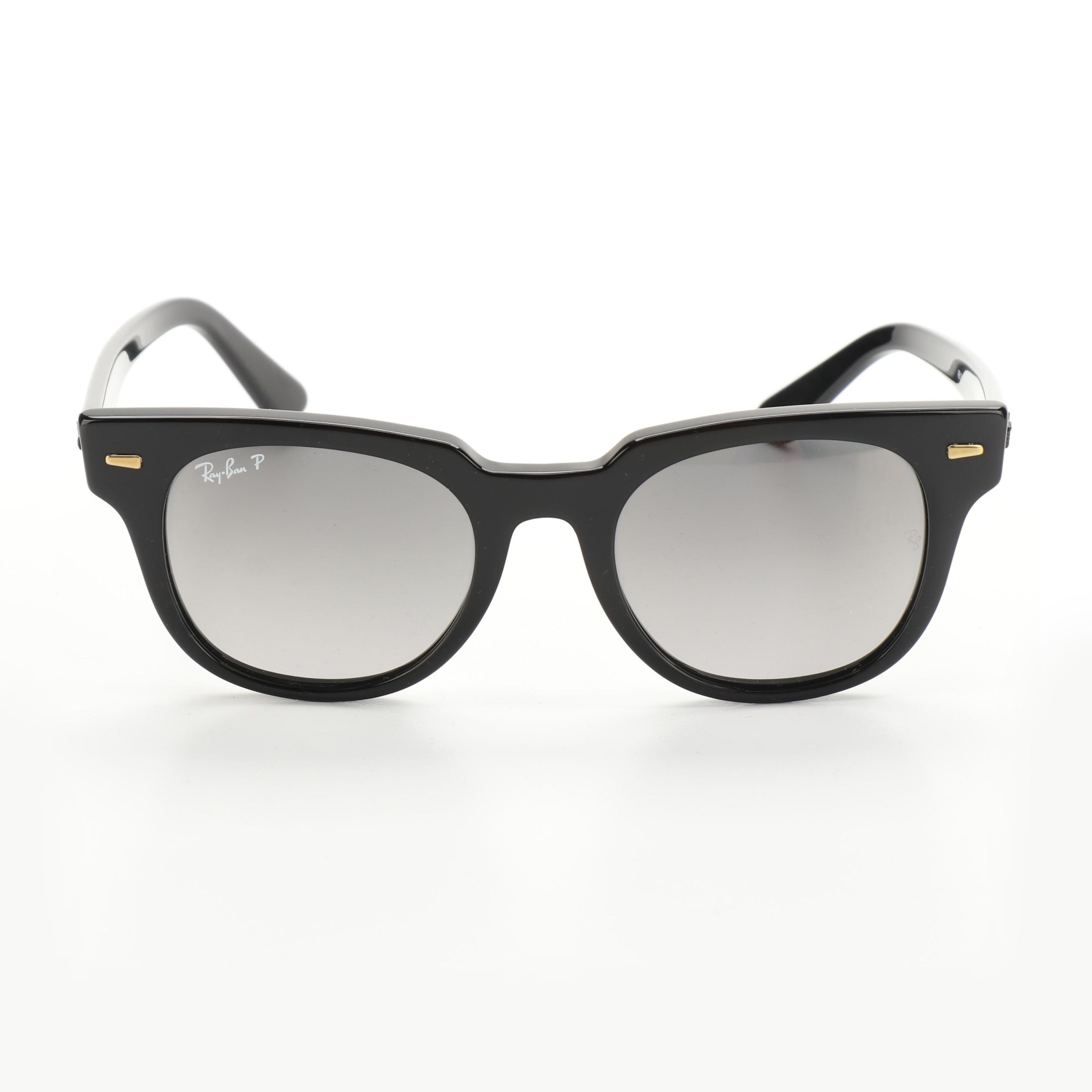 Ray-Ban RB2168 Meteor Polarized Glossy Black Sunglasses with Case and Box