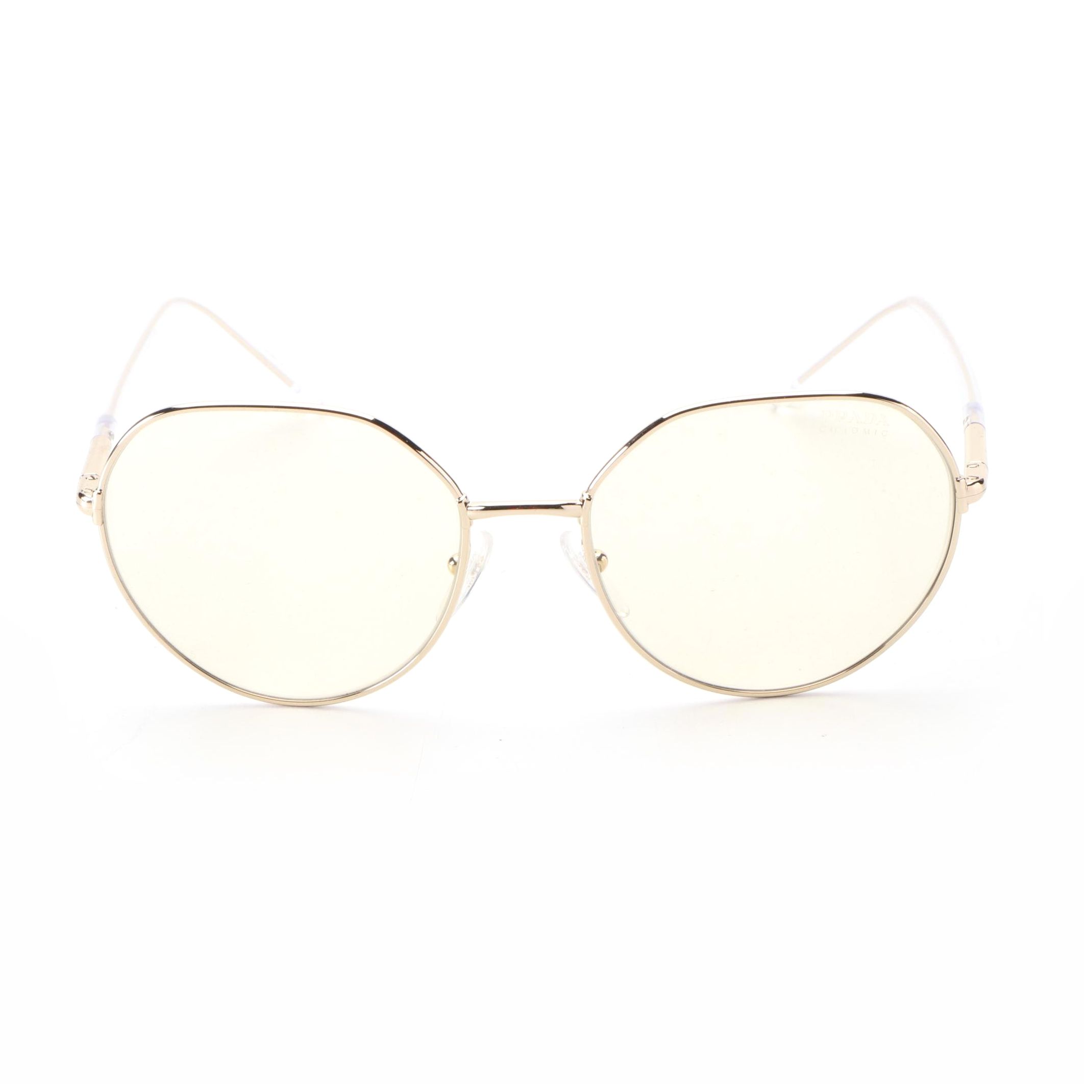 Prada SPR65X Photochromic Lens Round Sunglasses with Case and Box