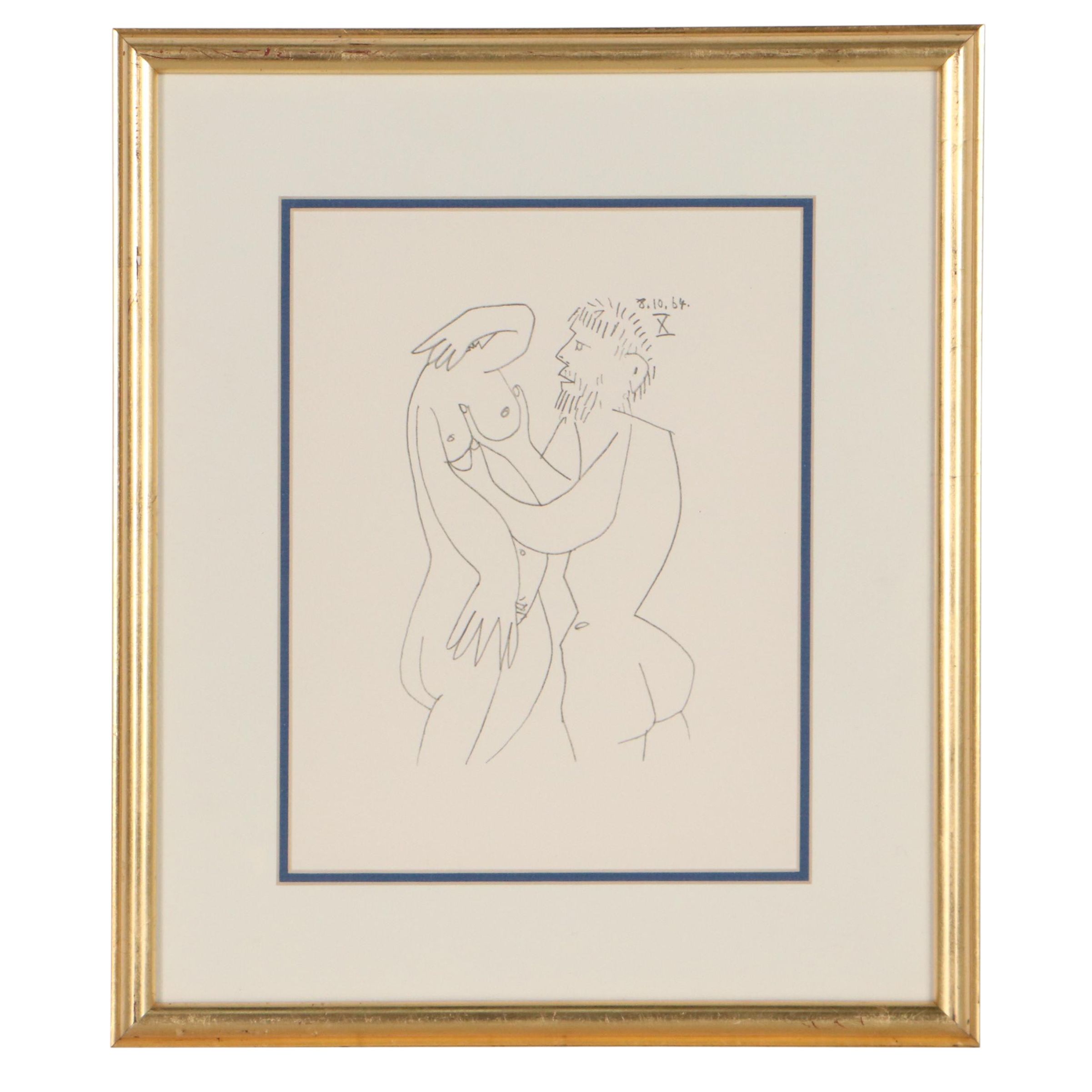 Pablo Picasso Pochoir From "Le Goût du Bonheur"