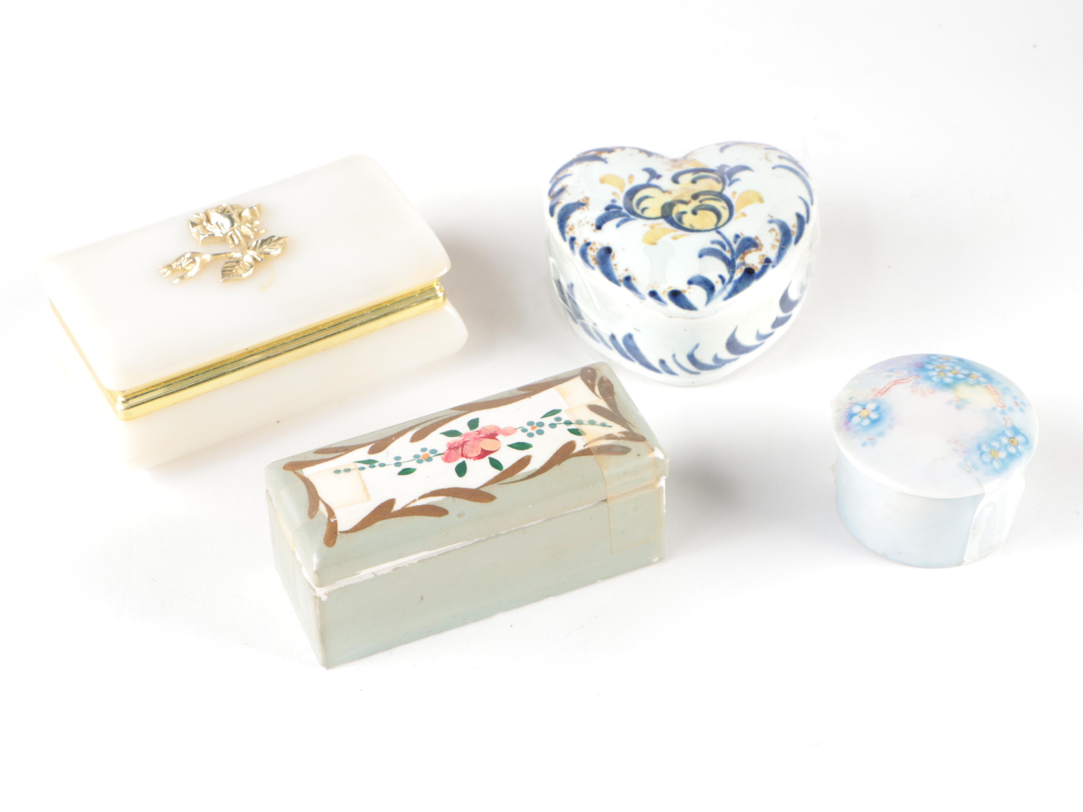 Reinhold Schlegelmilch Porcelain Pitcher and Glasses with Trinket Boxes and More