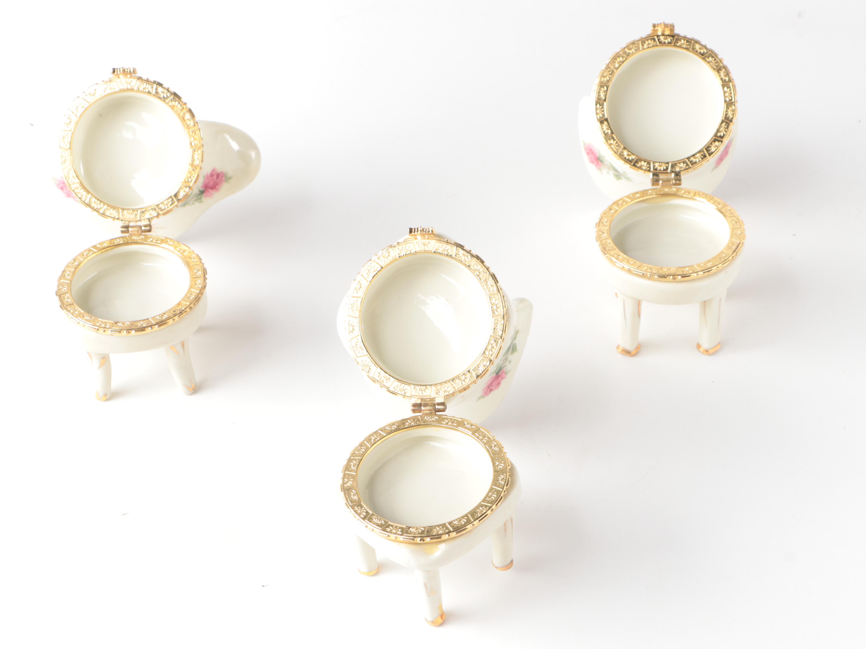 Reinhold Schlegelmilch Porcelain Pitcher and Glasses with Trinket Boxes and More