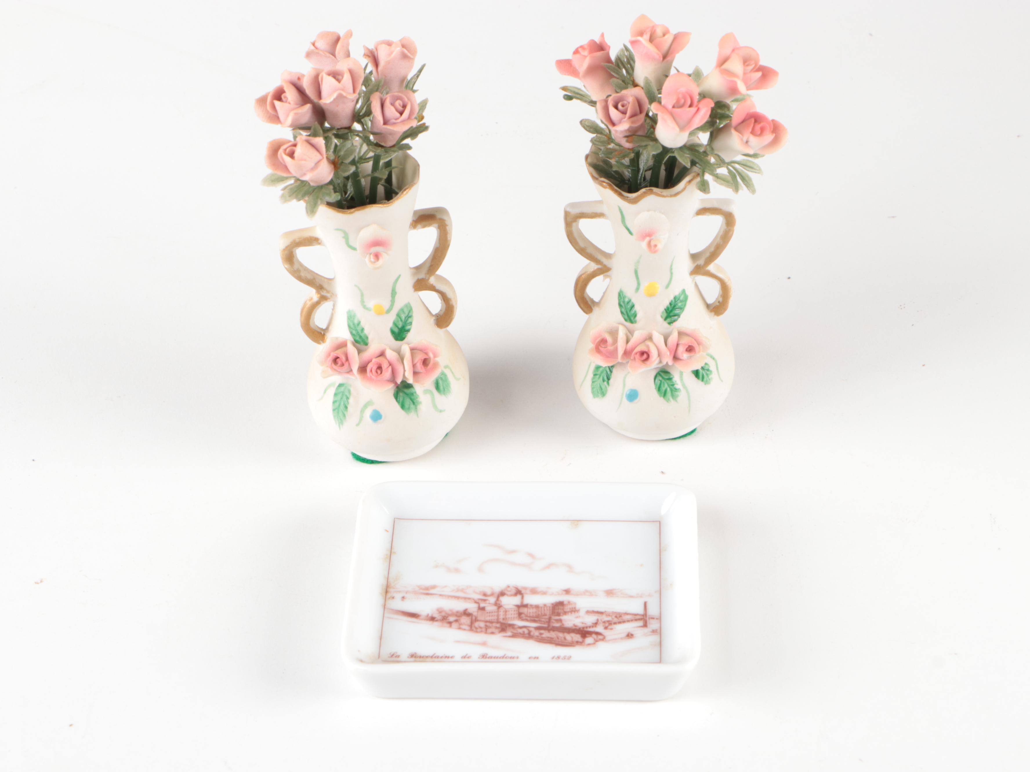 Reinhold Schlegelmilch Porcelain Pitcher and Glasses with Trinket Boxes and More