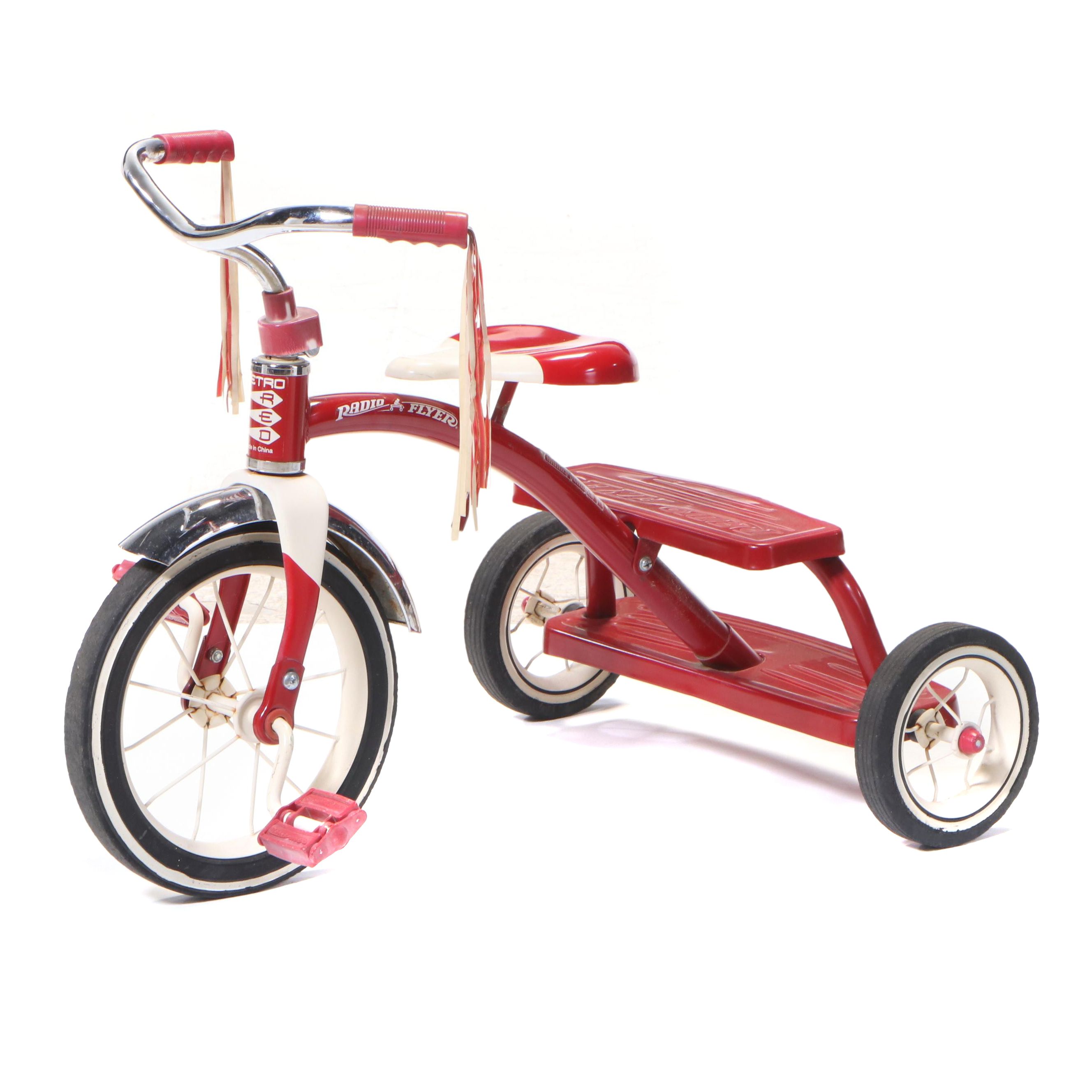 Radio Flyer "Retro Red" Painted and Chromed Steel Child's Tricycle