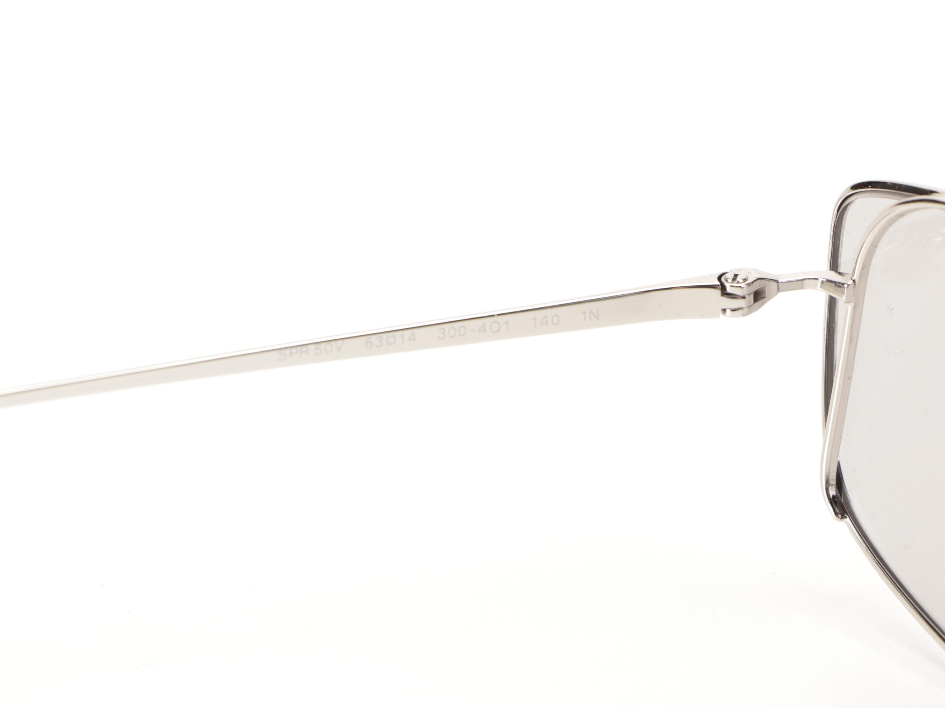 Prada SPR50V Modified Metal Aviator Sunglasses with Case and Box