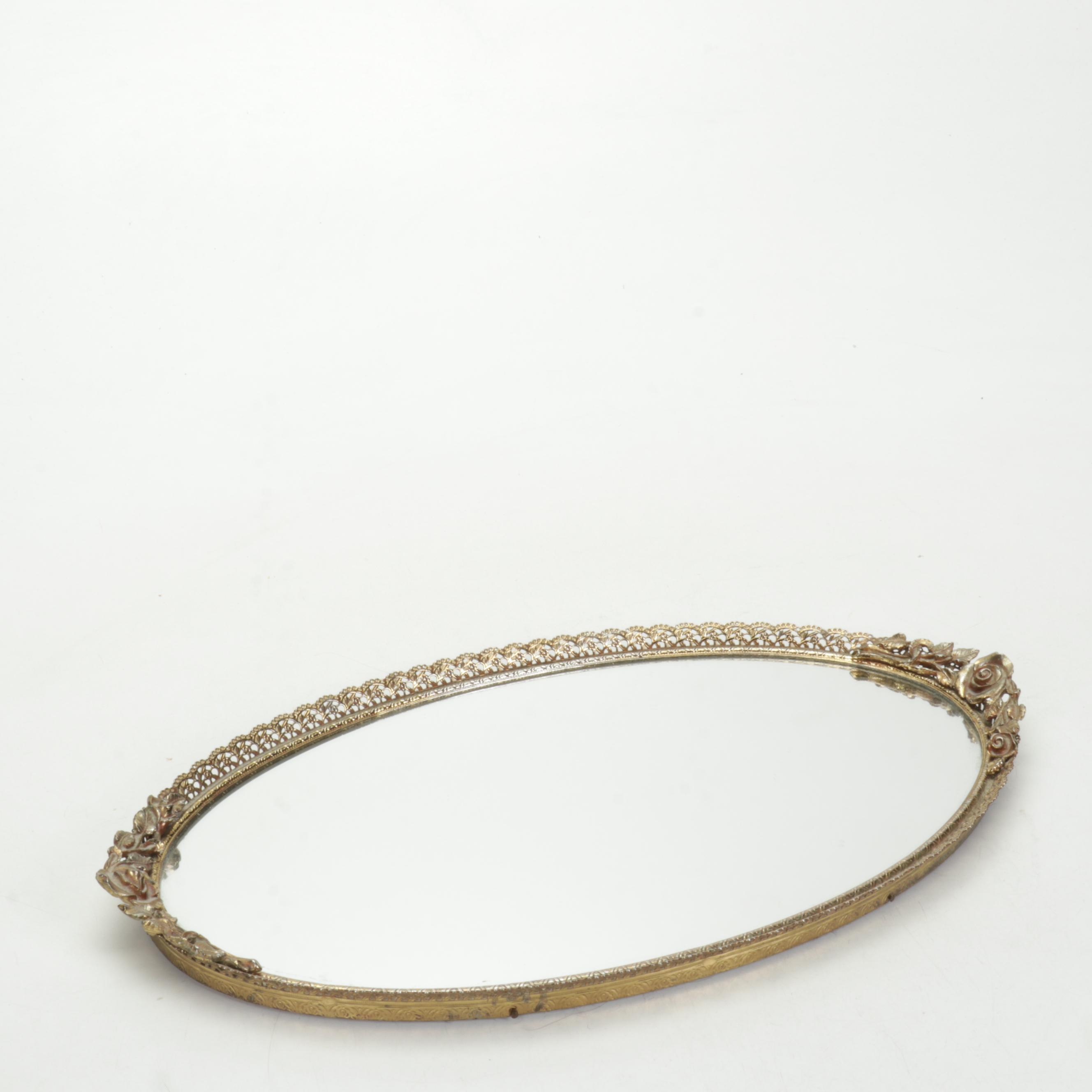 Wedgwood  "Gold Tonquin" Porcelain Box with Beaded Purse and Other Vanity Pieces