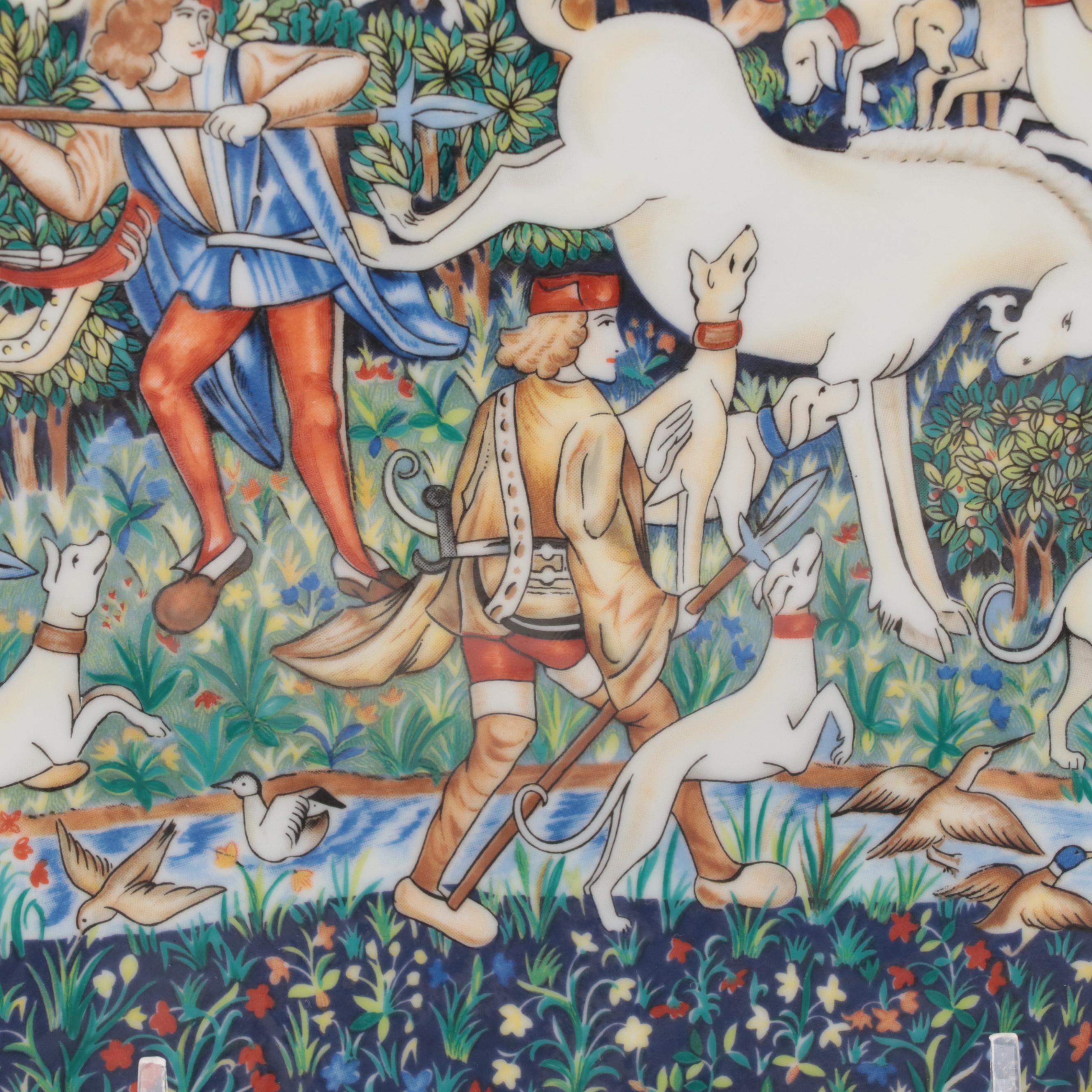 Robert Haviland and C. Parlon "La Chasse à la Licorne" Porcelain Plates, 1970s