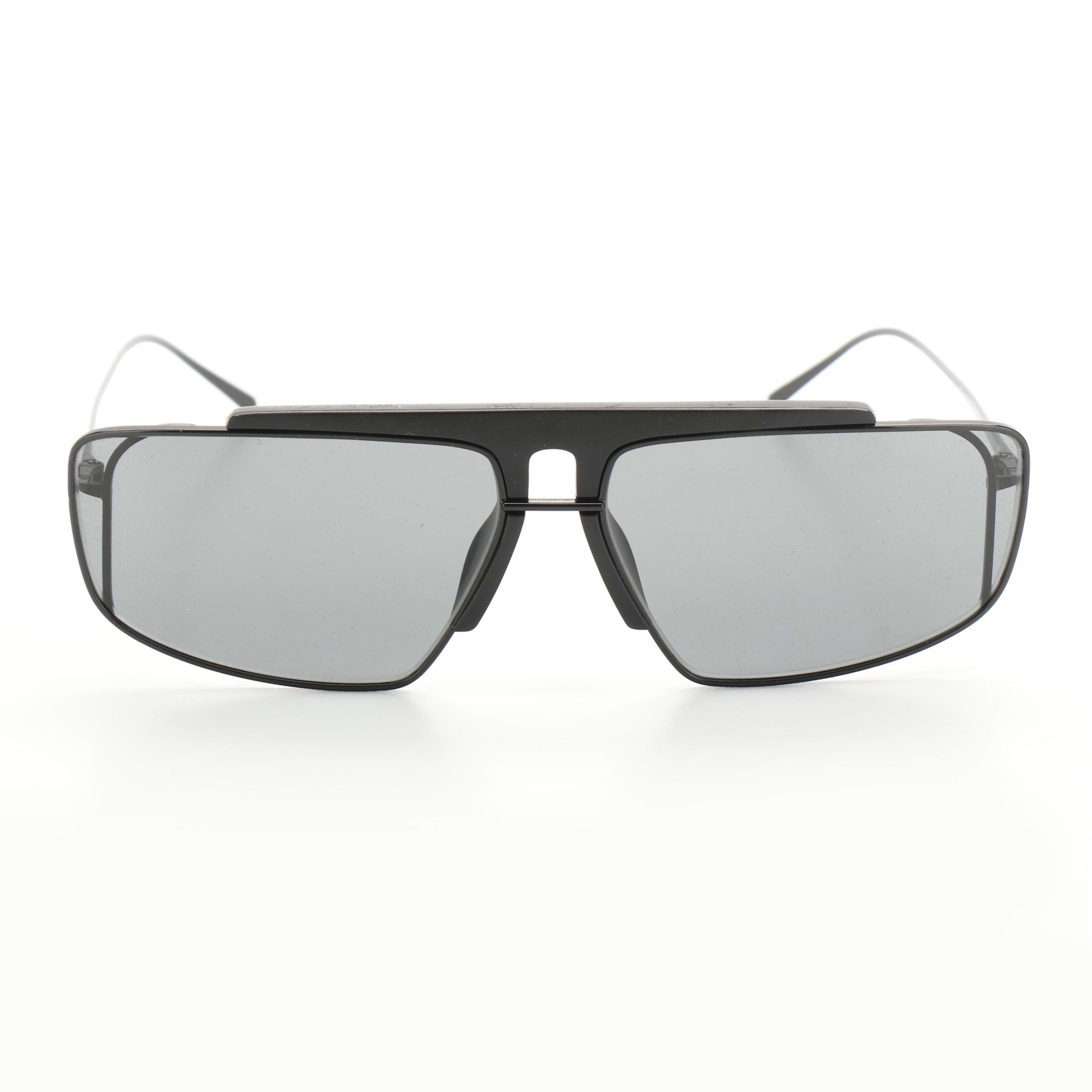 Prada SPR 50V Metal Browline Sunglasses in Black with Case and Box