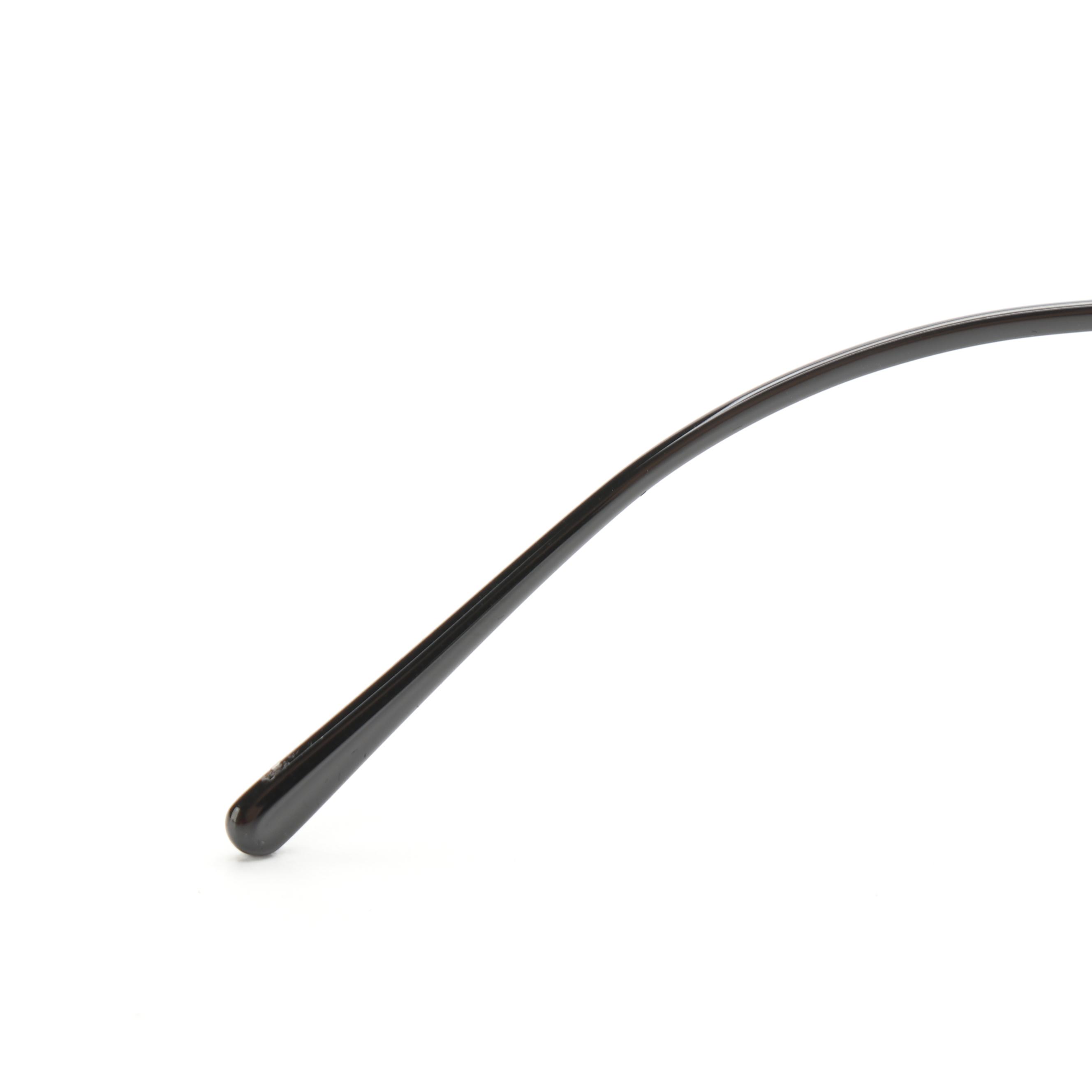 Prada SPR 50V Metal Browline Sunglasses in Black with Case and Box