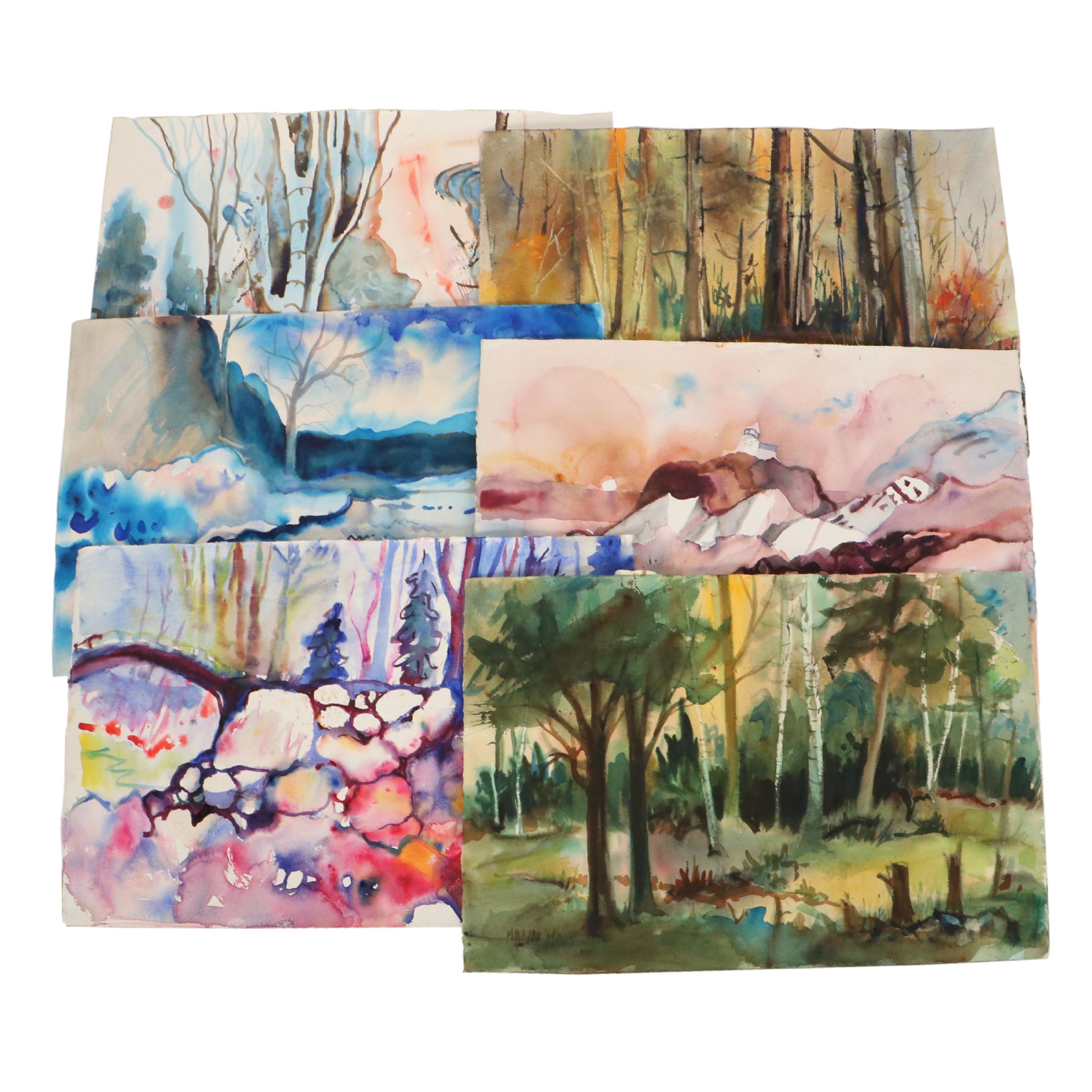 Marion Maas Landscape Watercolor Paintings