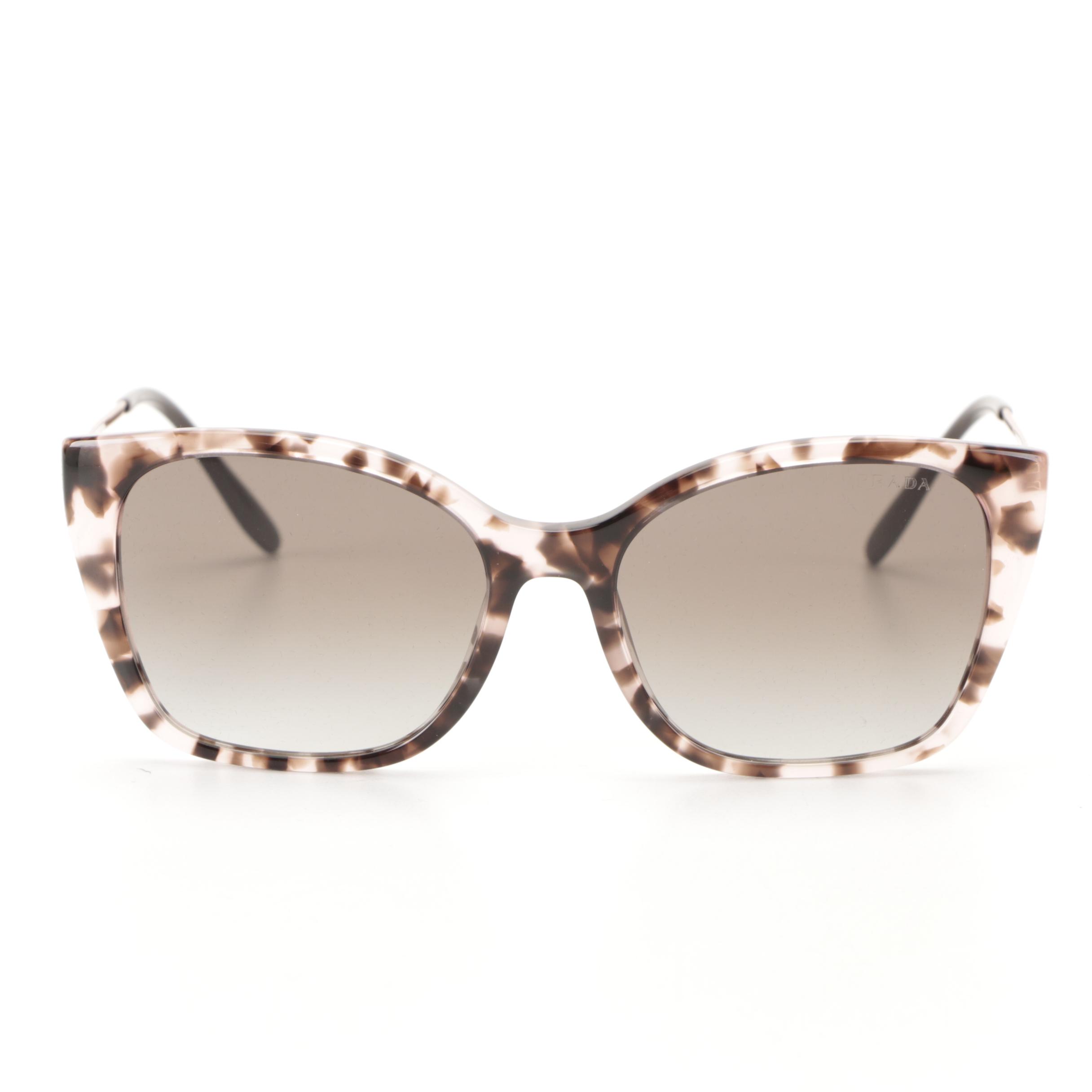 Prada SPR12X Orchid Tortoise/Rose Gold Butterfly Frame Sunglasses with Box/Case