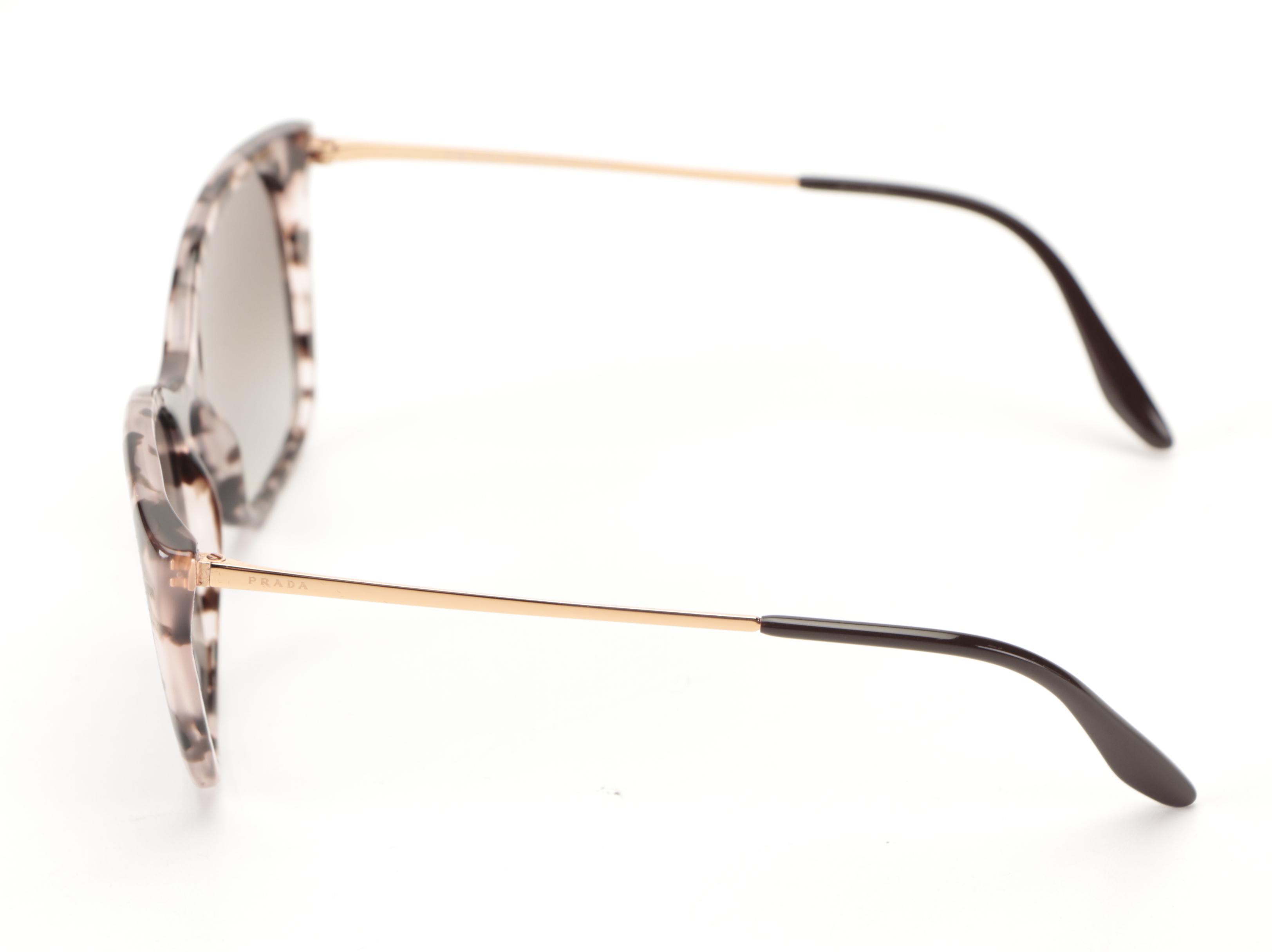 Prada SPR12X Orchid Tortoise/Rose Gold Butterfly Frame Sunglasses with Box/Case