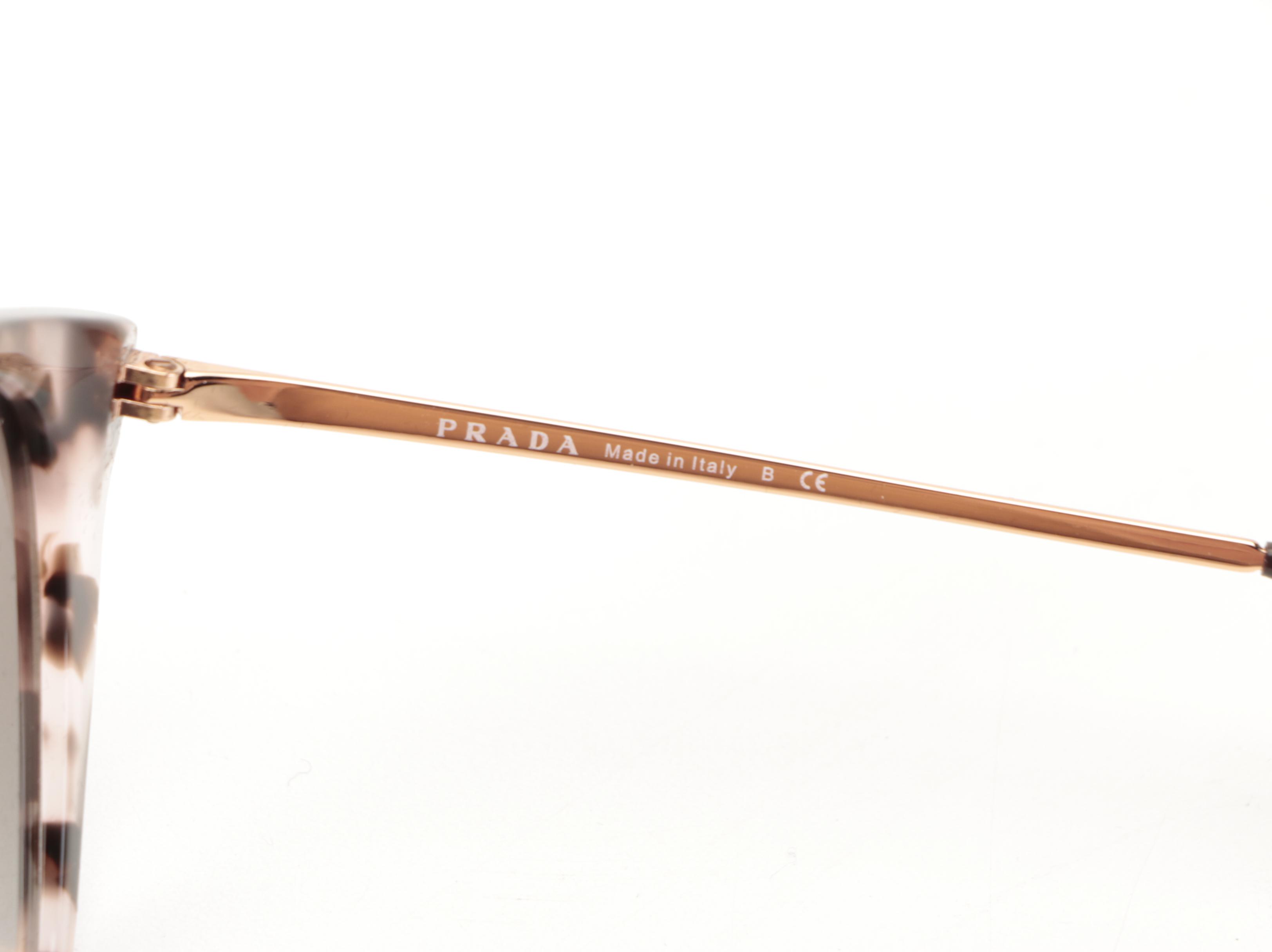 Prada SPR12X Orchid Tortoise/Rose Gold Butterfly Frame Sunglasses with Box/Case