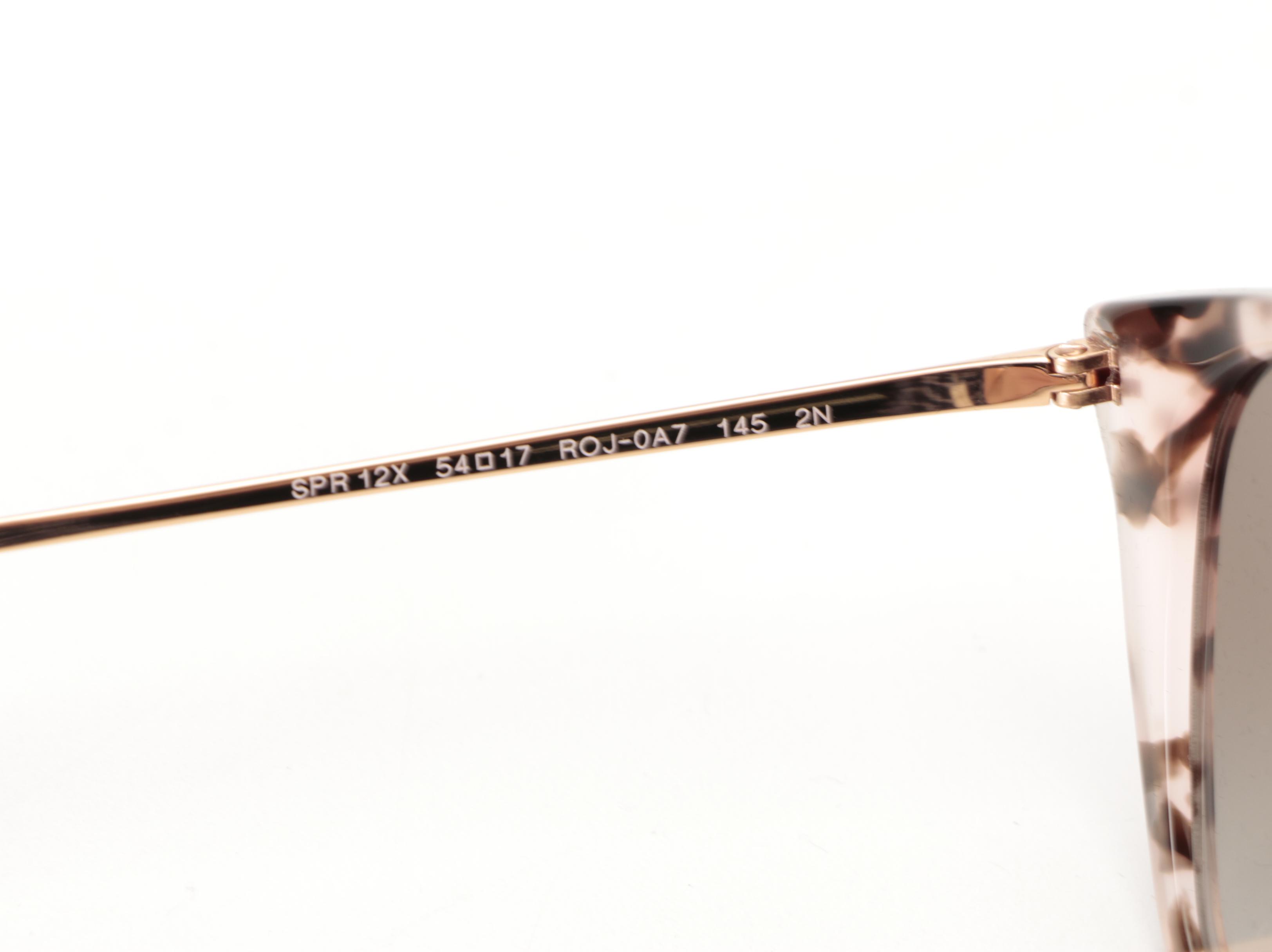 Prada SPR12X Orchid Tortoise/Rose Gold Butterfly Frame Sunglasses with Box/Case