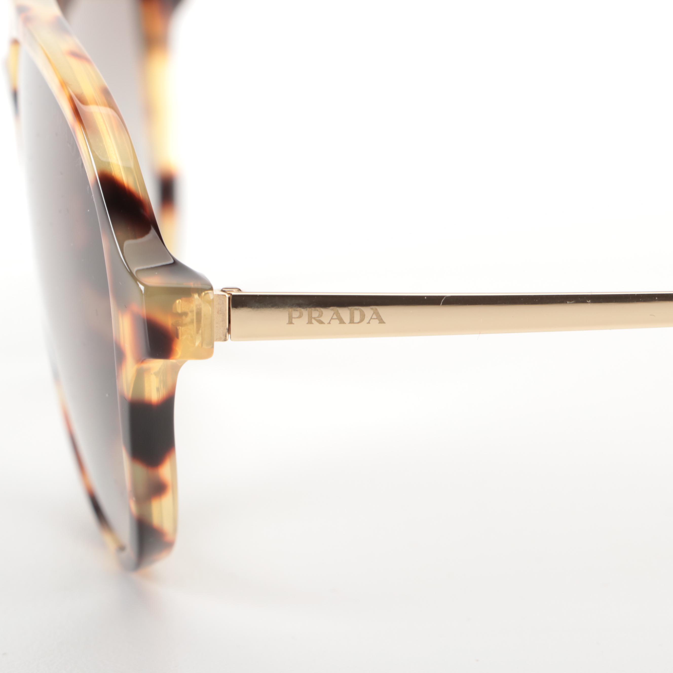 Prada SPR13W-F Sunglasses in Havana with Case and Box