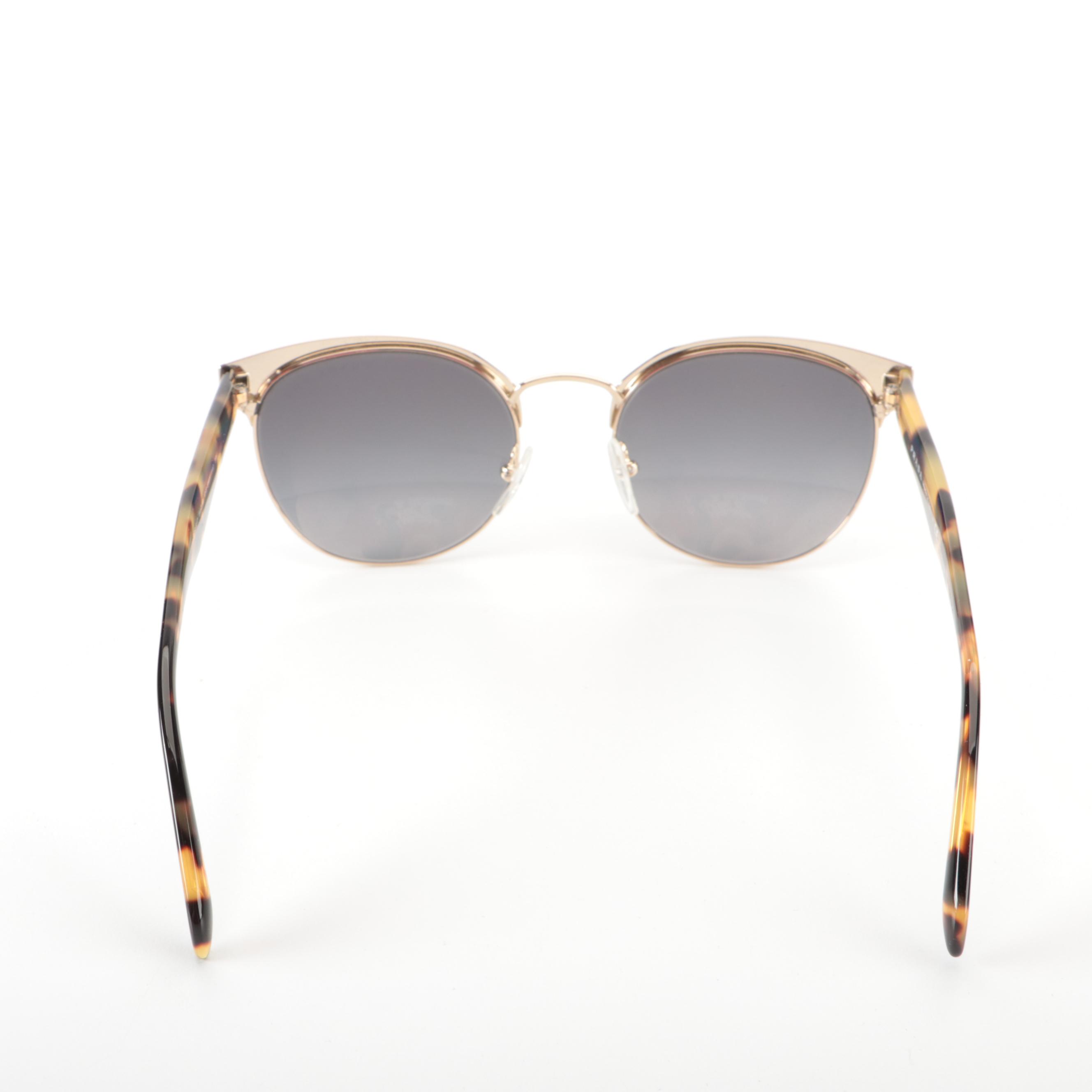 Prada SPR61T Horn Rimmed Polarized Sunglasses with Case and Box