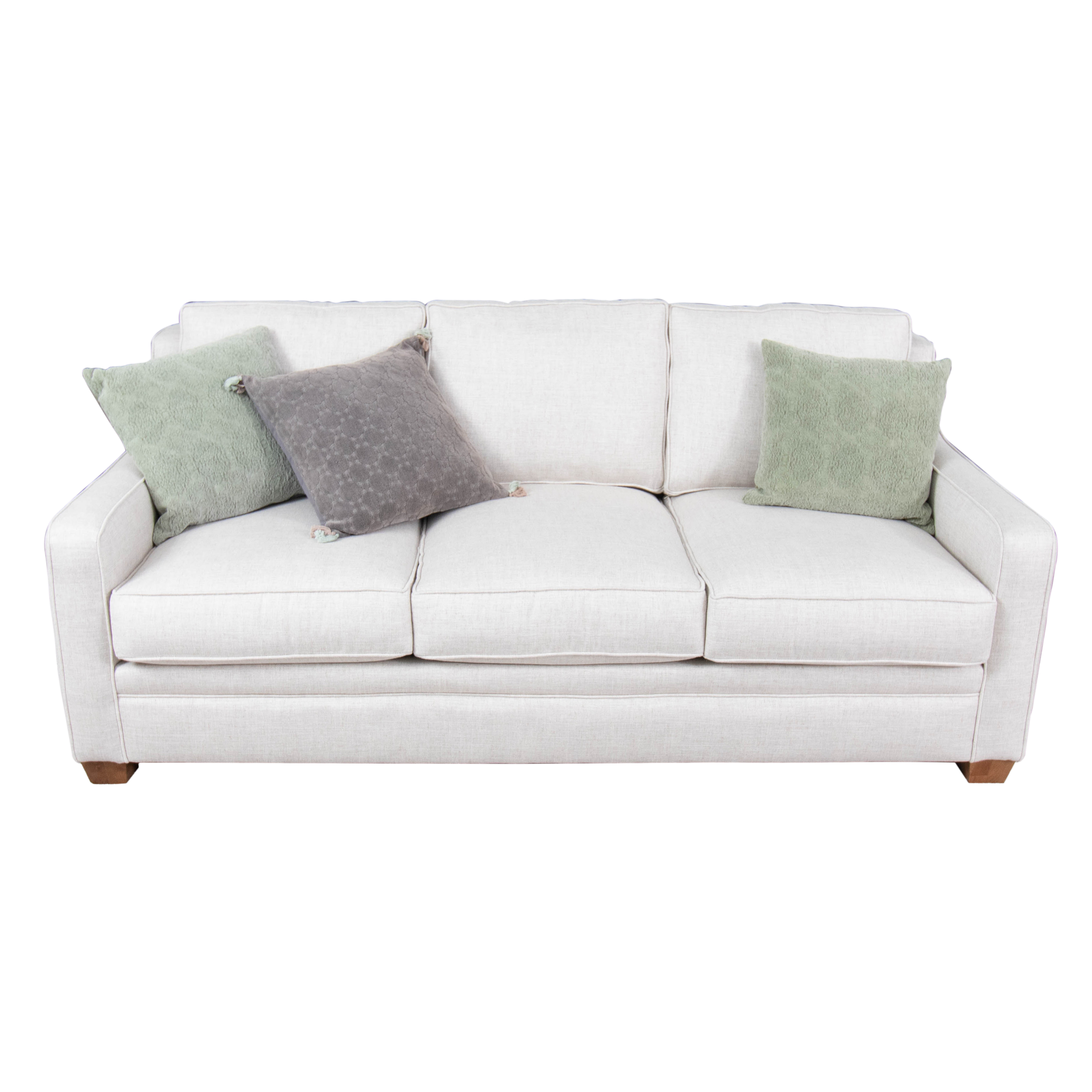 Rowe Furniture Modern Cream Upholstered Sofa