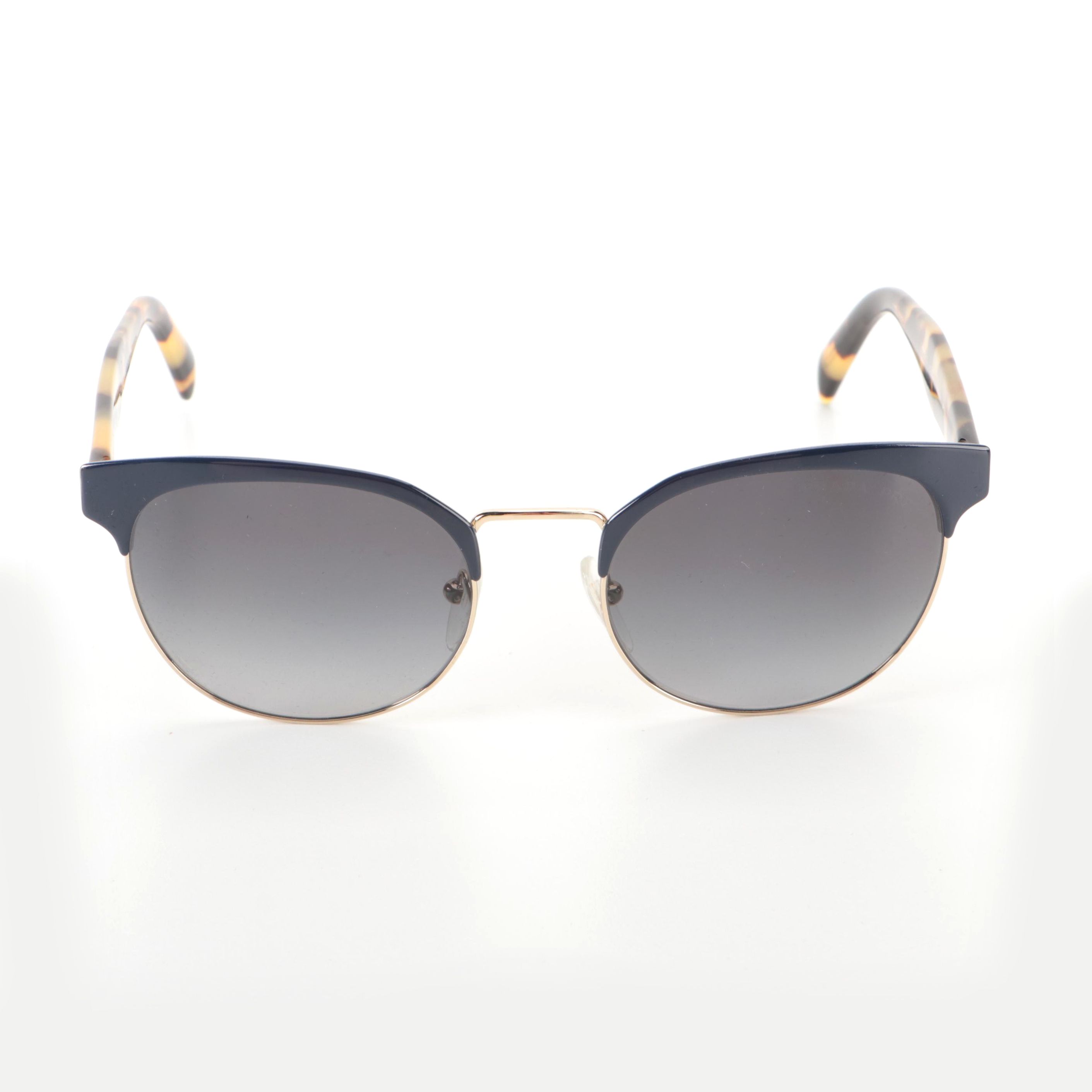 Prada SPR61T Horn Rimmed Polarized Sunglasses with Case and Box