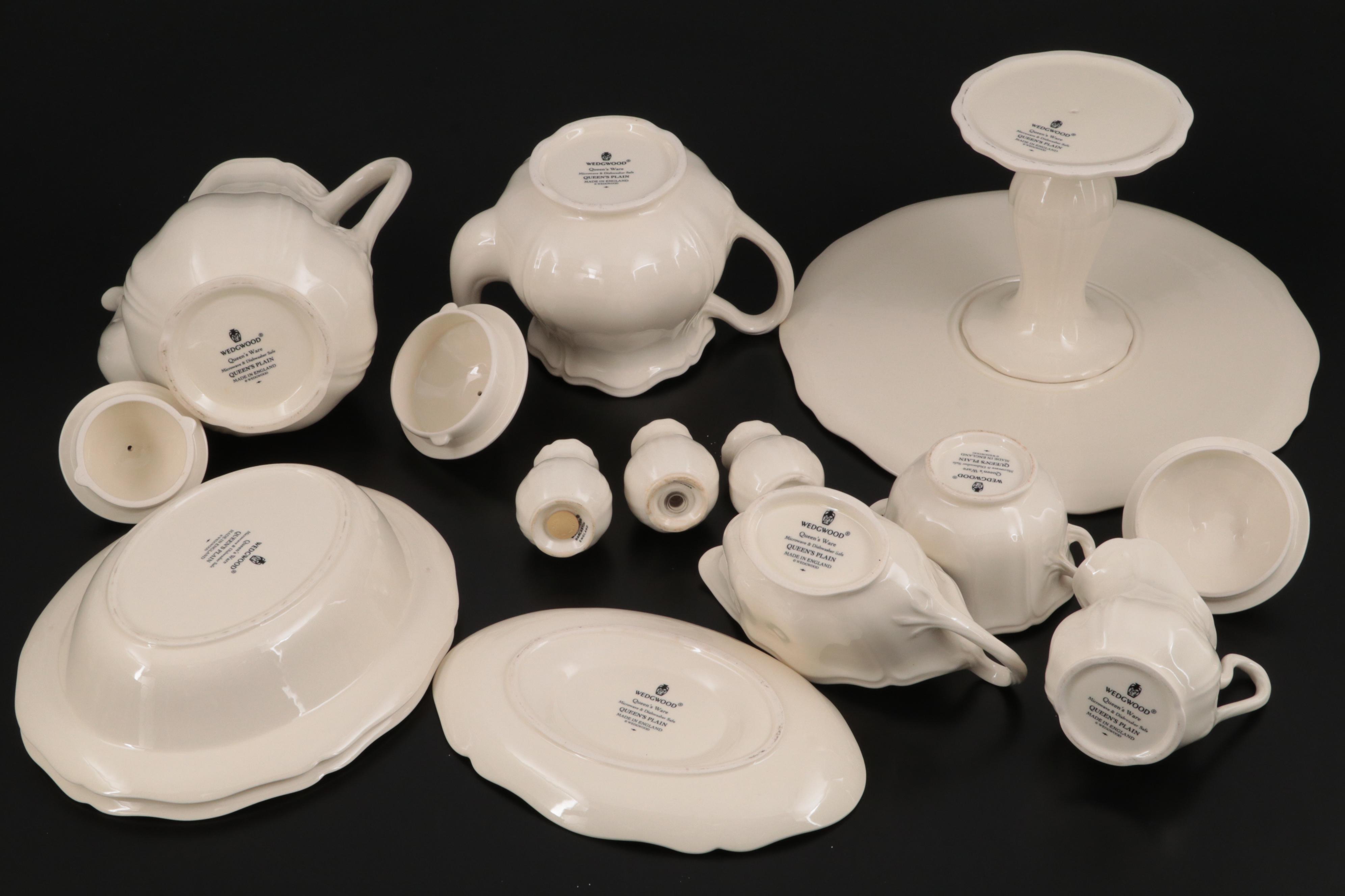 Wedgwood "Queen's Plain" Dinnerware and Table Accessories
