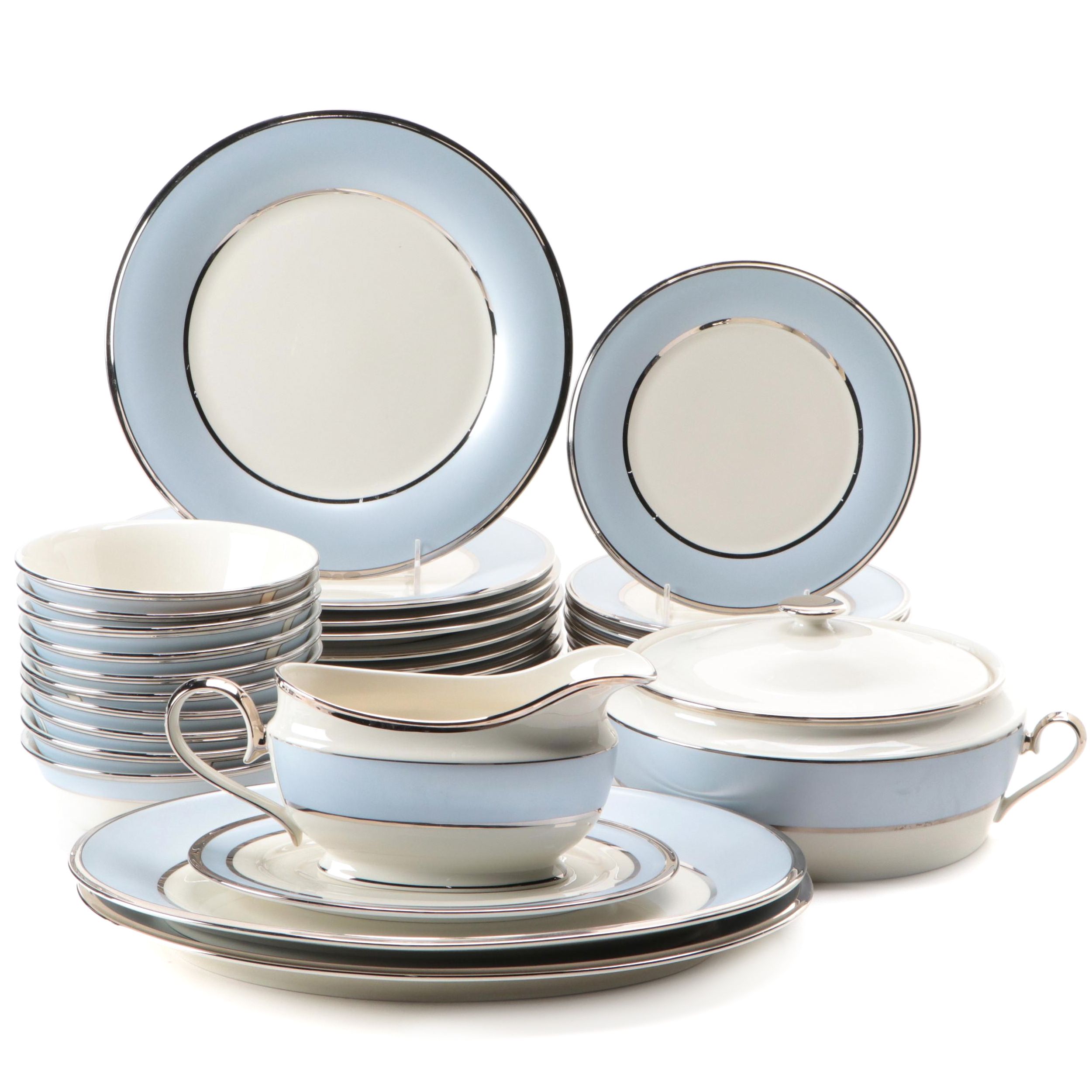 Lenox Dimension Collection "Blue Frost" Bone China Dinnerware