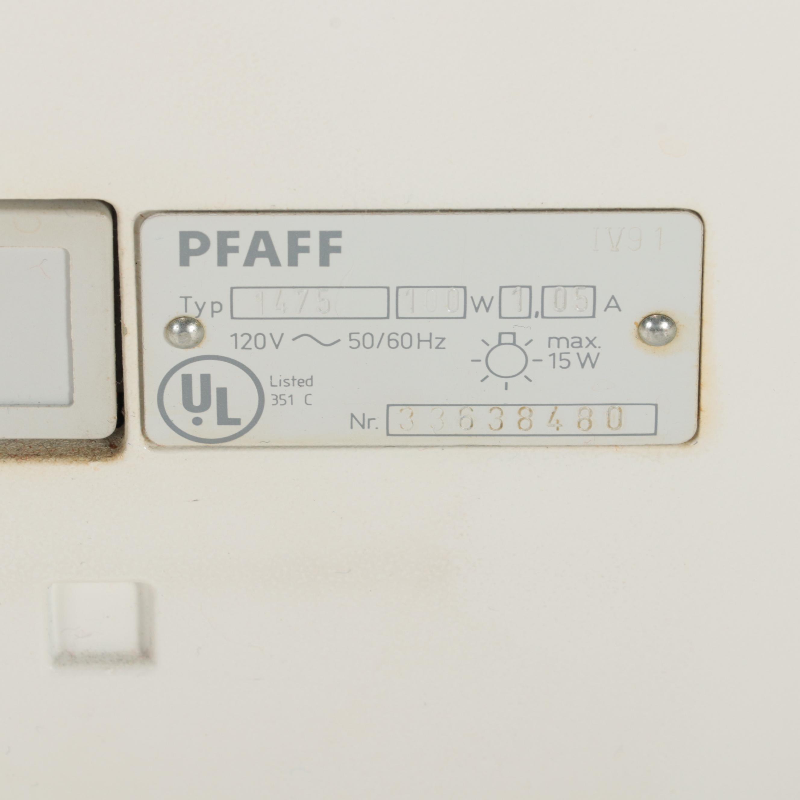 Pfaff Creative Programmable Sewing Machine with Case and Accessories