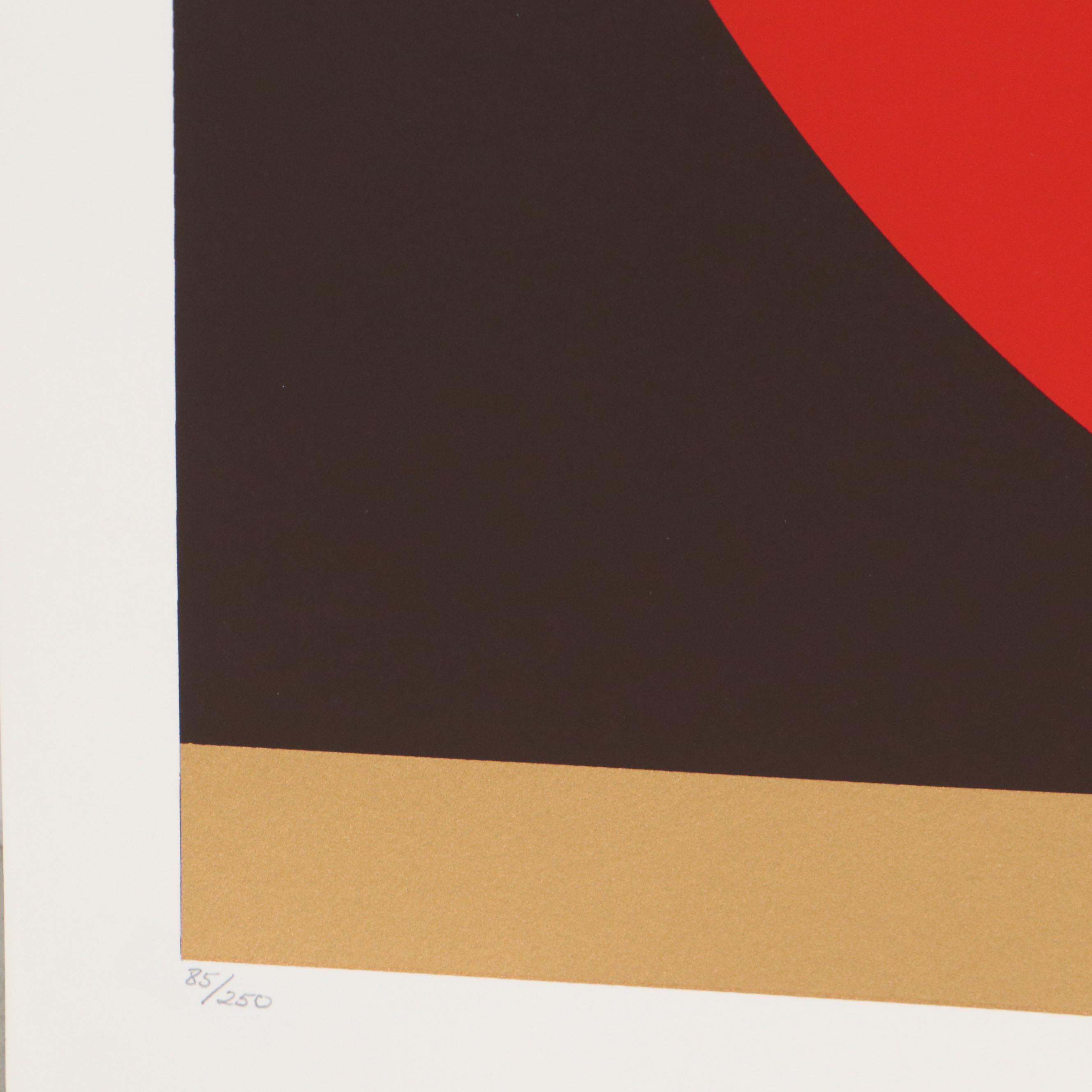 Thomas Whelan Benton Serigraph "Evolution Series - Red," 1981