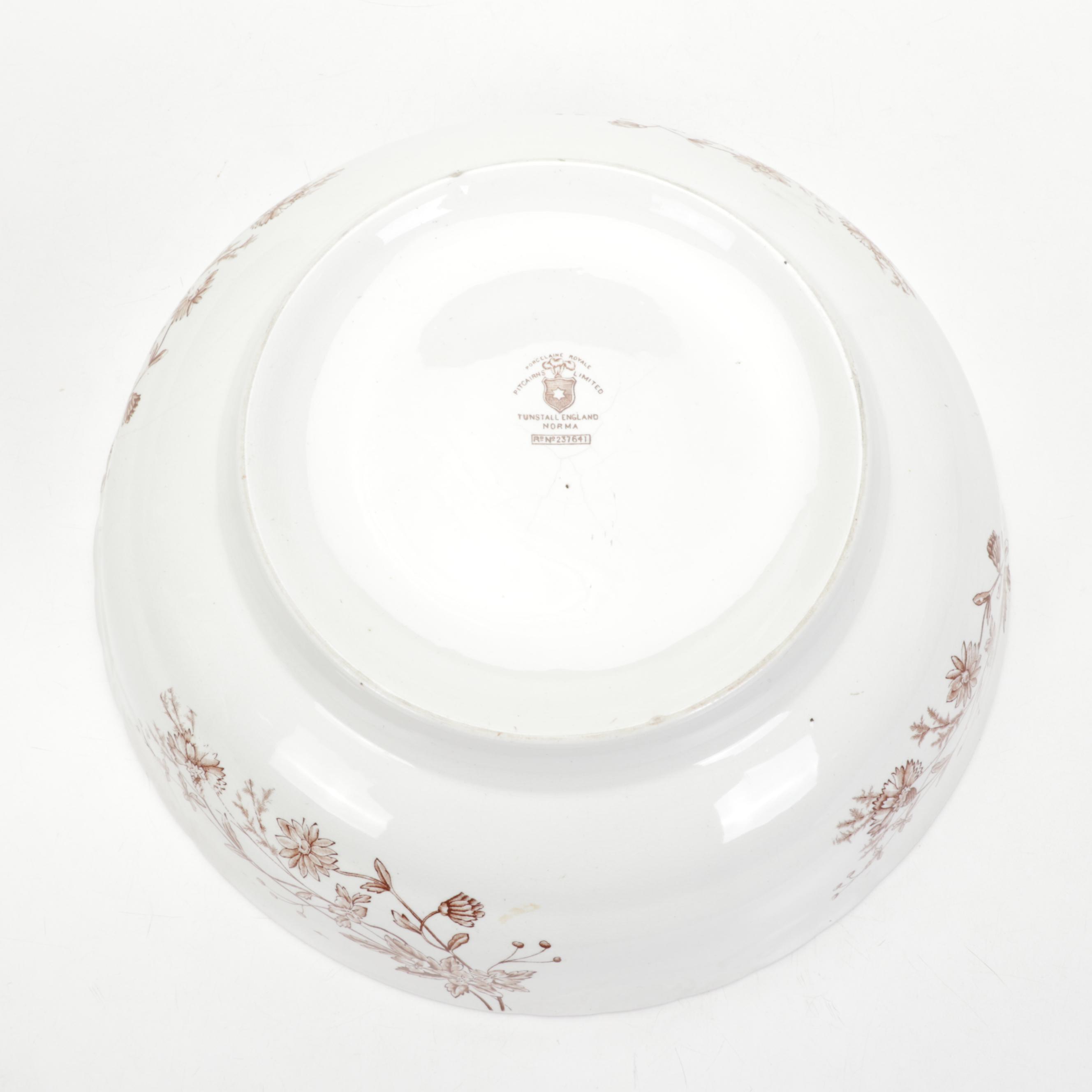 Porcelain Royale Pitcairns Limited "Norma" Ironstone Transferware